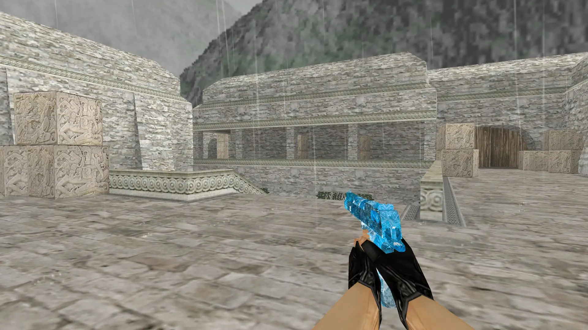 Desert Eagle Blue Crystal — de_aztec (first person)