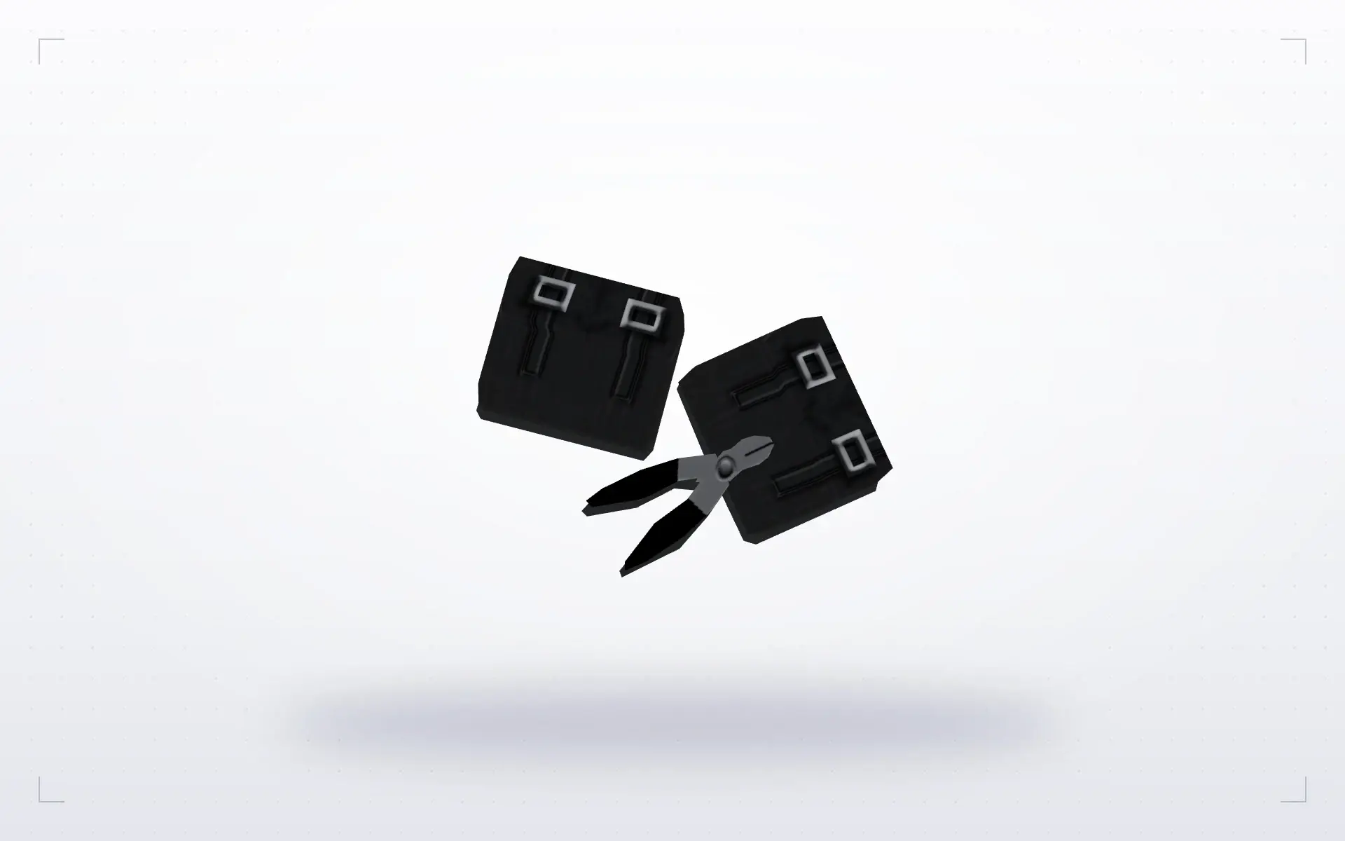 Wirecutter Kit with Shadows — top view