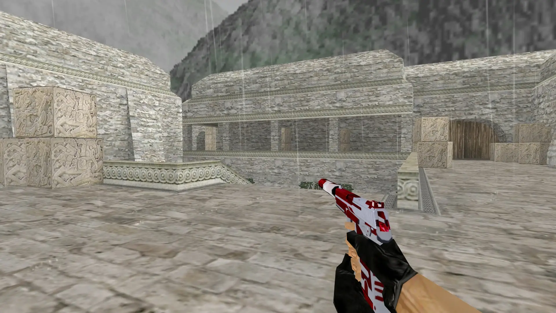 USP Red Destiny — de_aztec (first person)