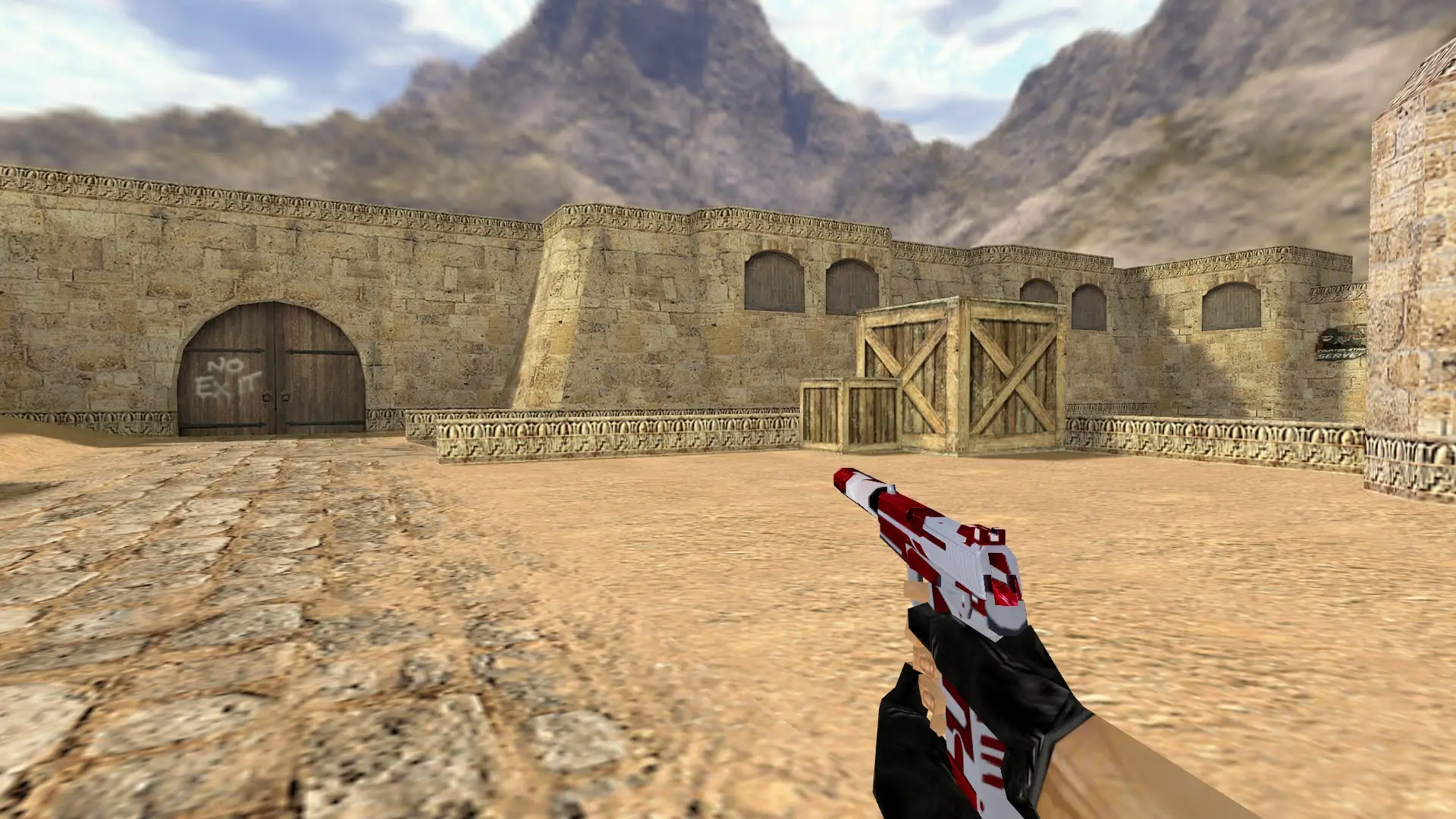 USP Red Destiny — de_dust2 (first person)