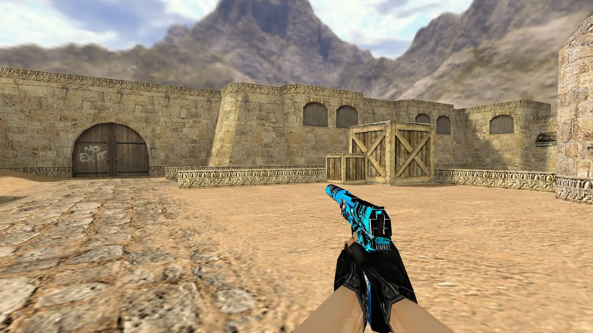 USP Aimbot — de_dust2 (first person)
