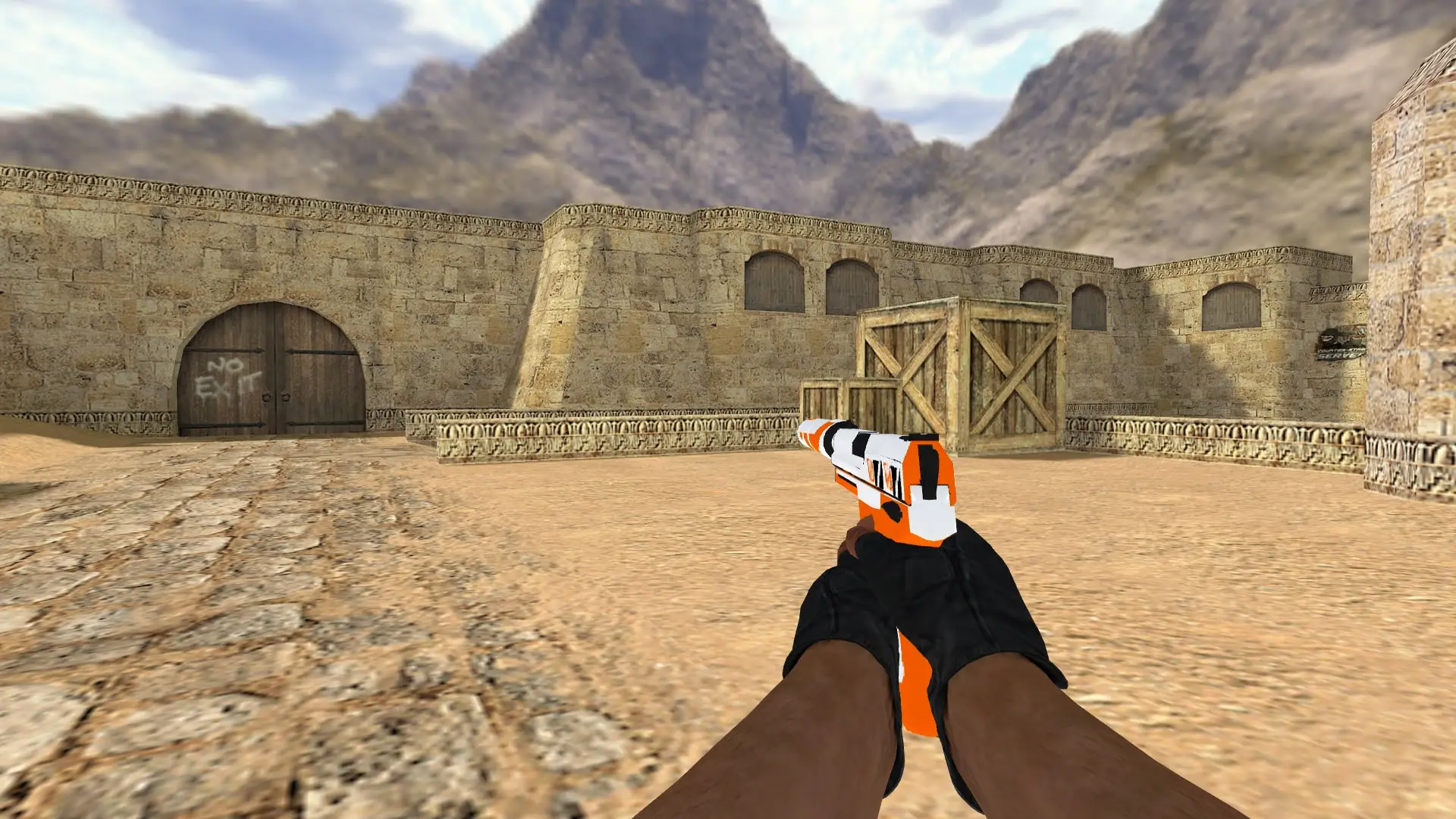 USP | Asiimov — de_dust2 (first person)