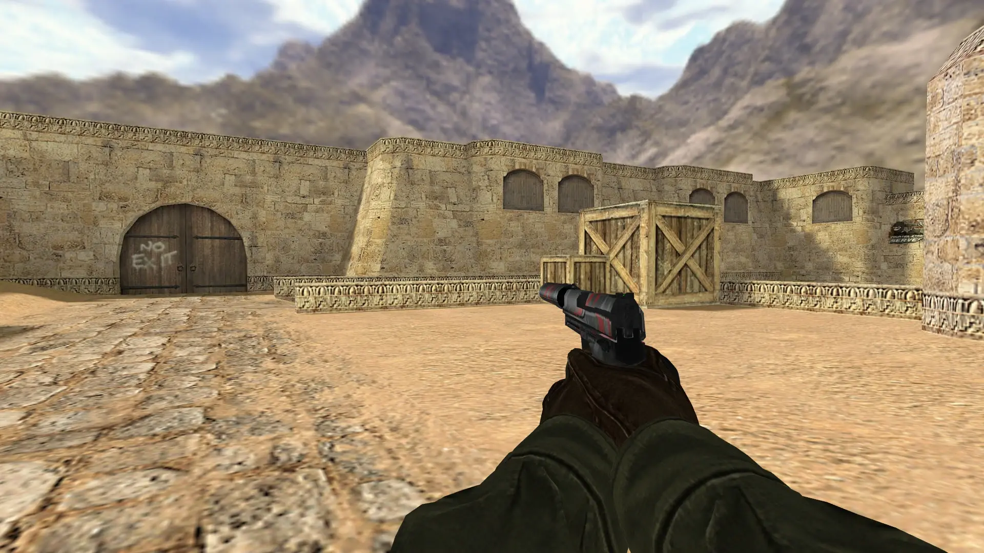USP Blood Tiger — de_dust2 (first person)