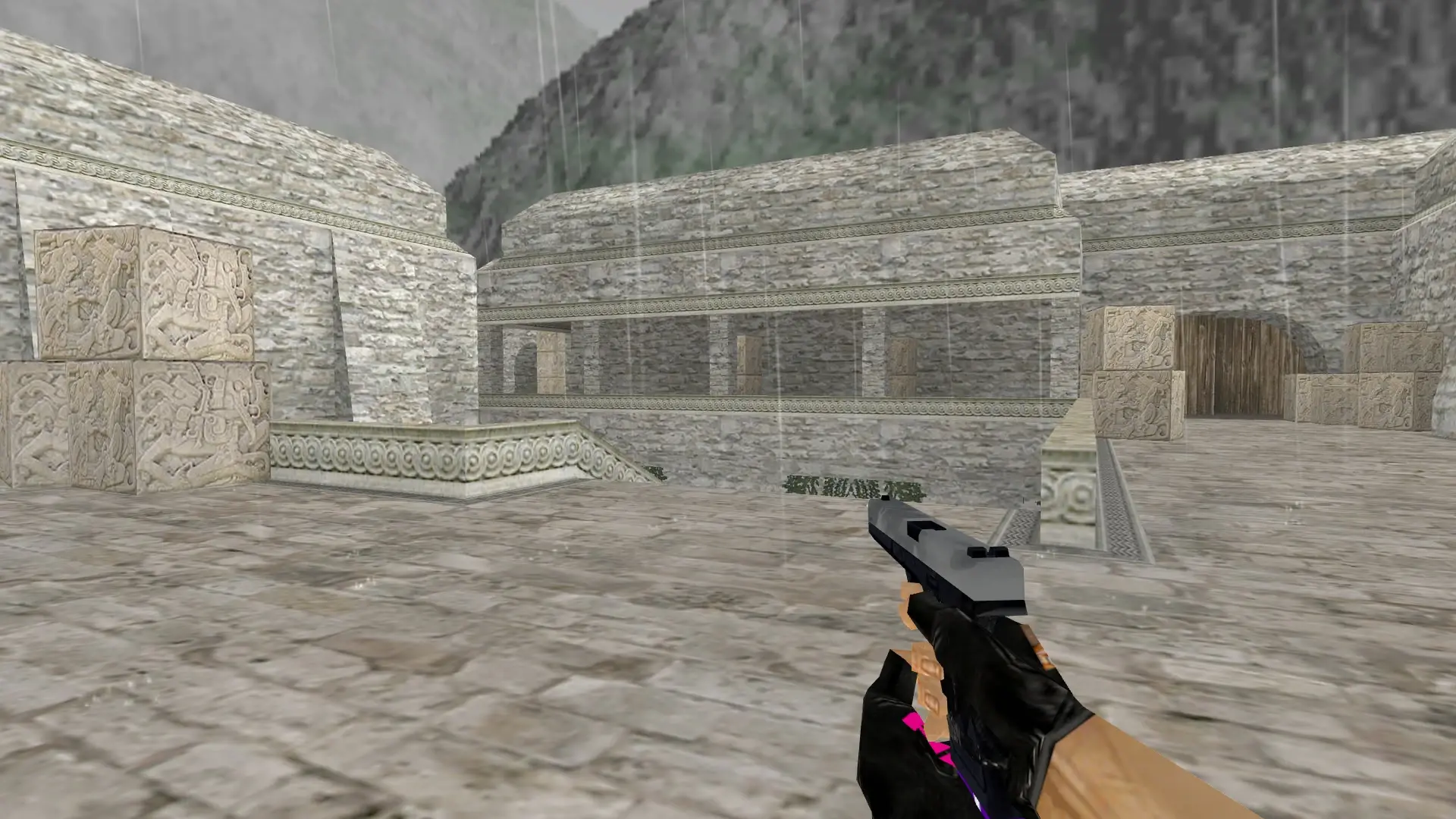Glock-18 White Skin — de_aztec (first person)