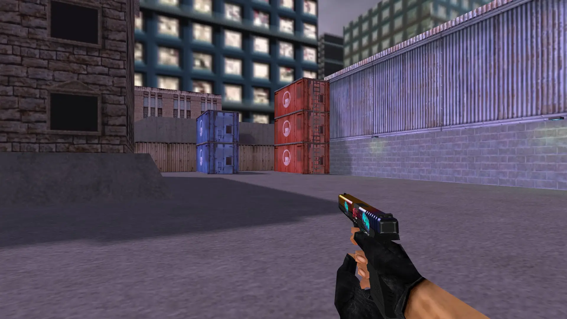 Glock-18 | Fade with stickers — cs_assault (first person)