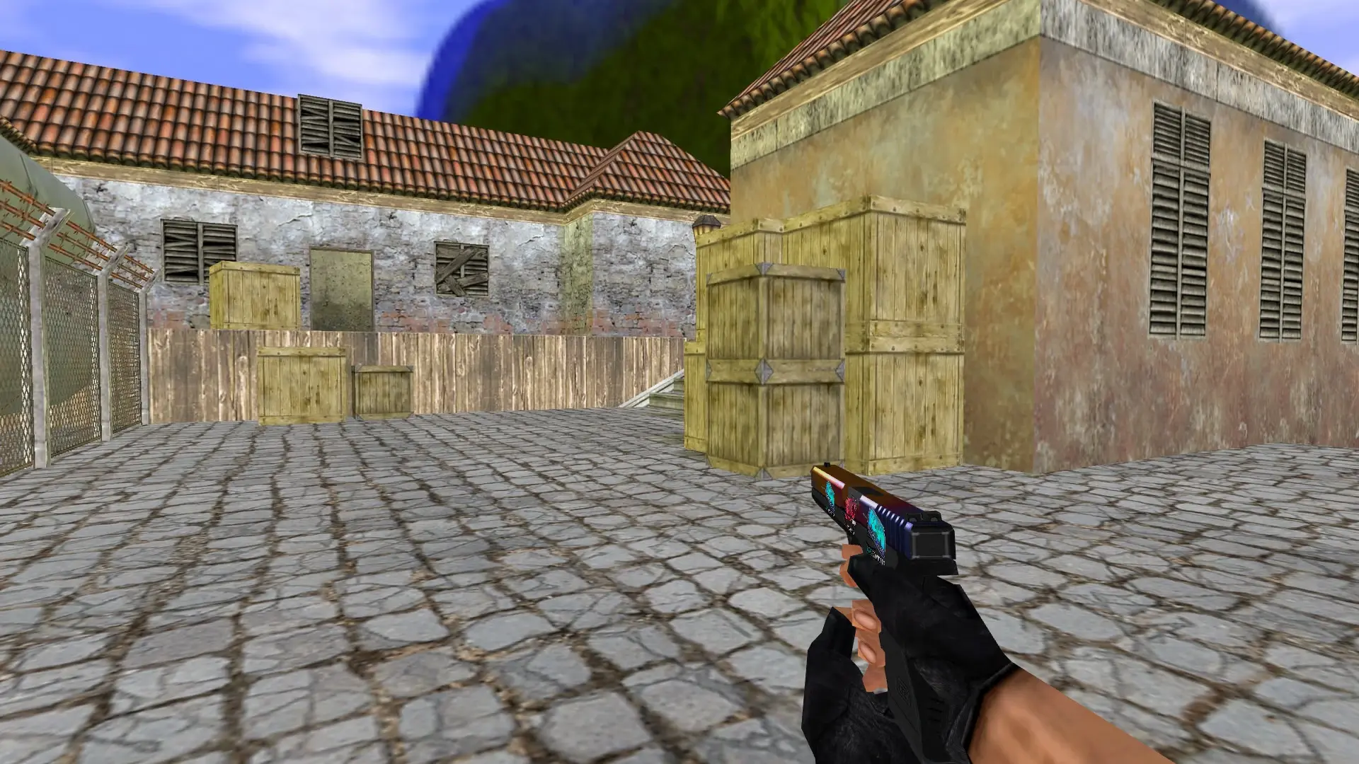 Glock-18 | Fade with stickers — de_inferno (first person)