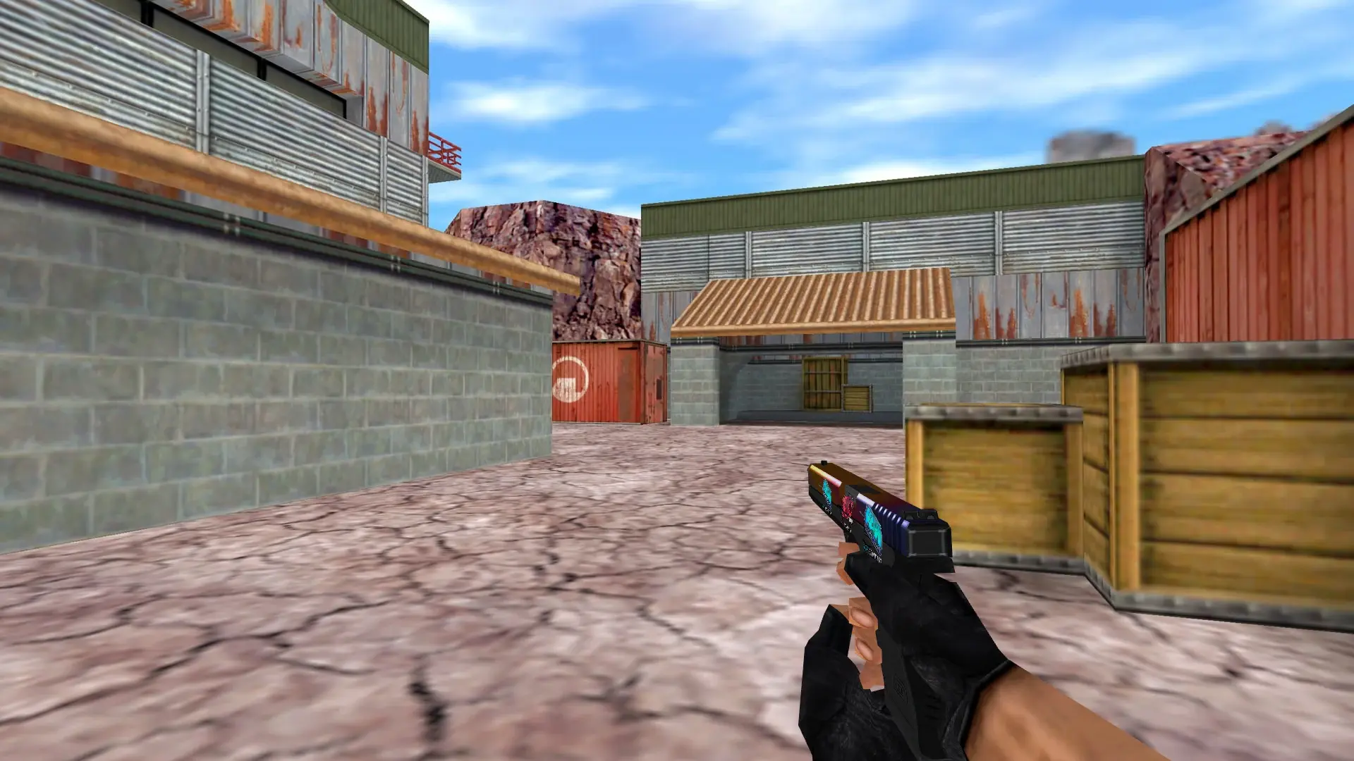 Glock-18 | Fade with stickers — de_nuke (first person)