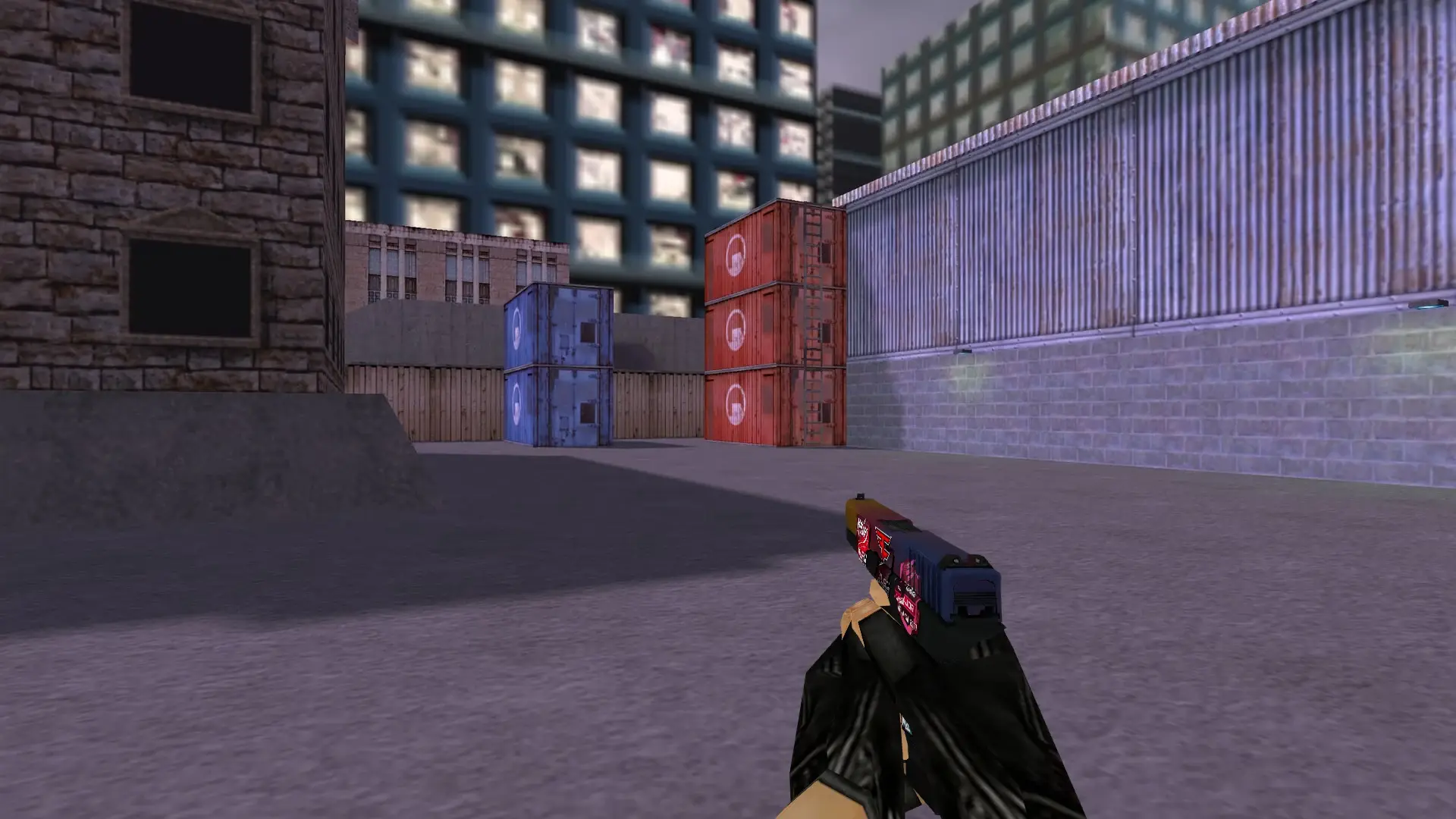 Glock-18 | Fade with stickers, HD — cs_assault (first person)