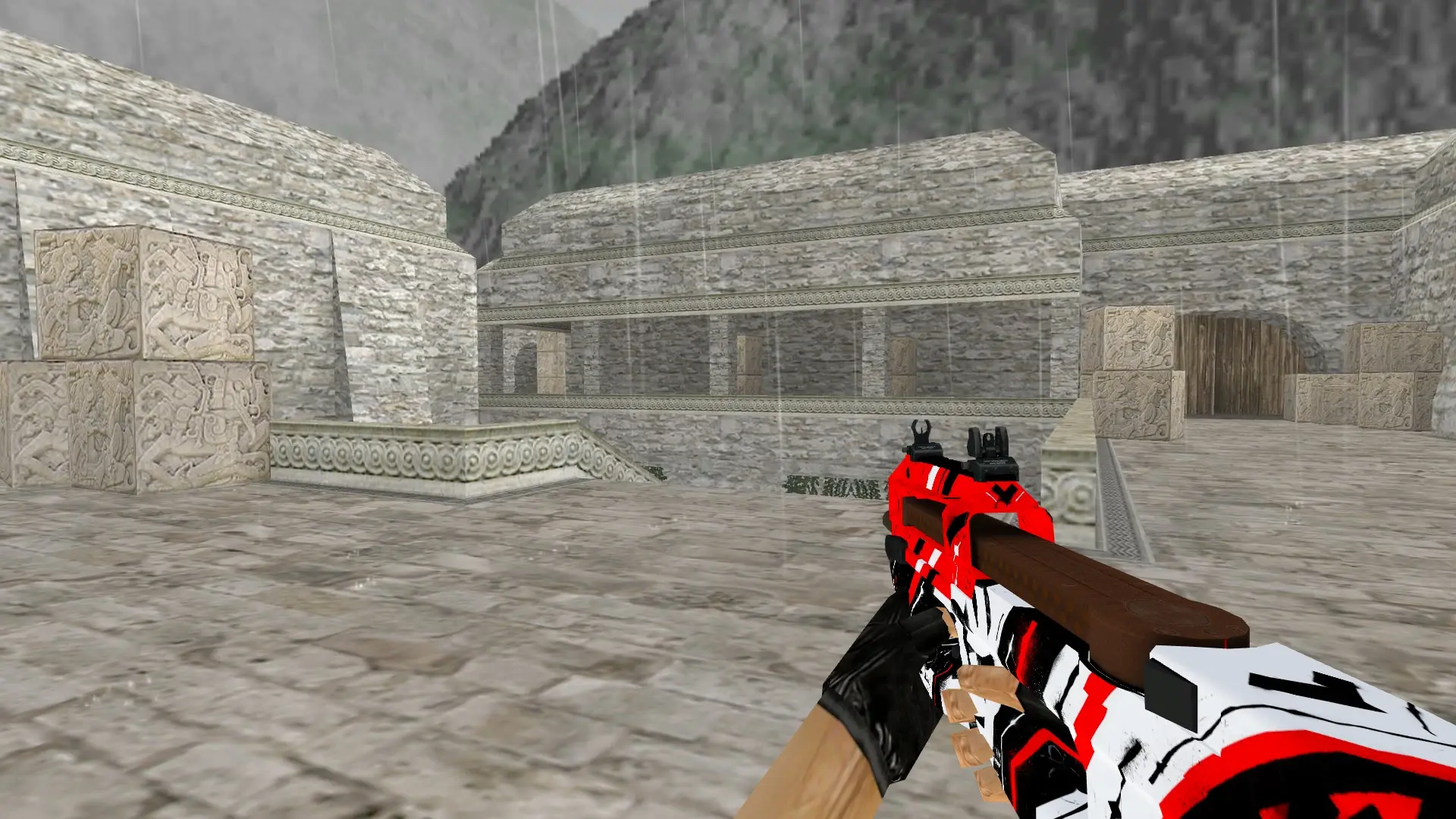 P90 Calligraphy — de_aztec (first person)