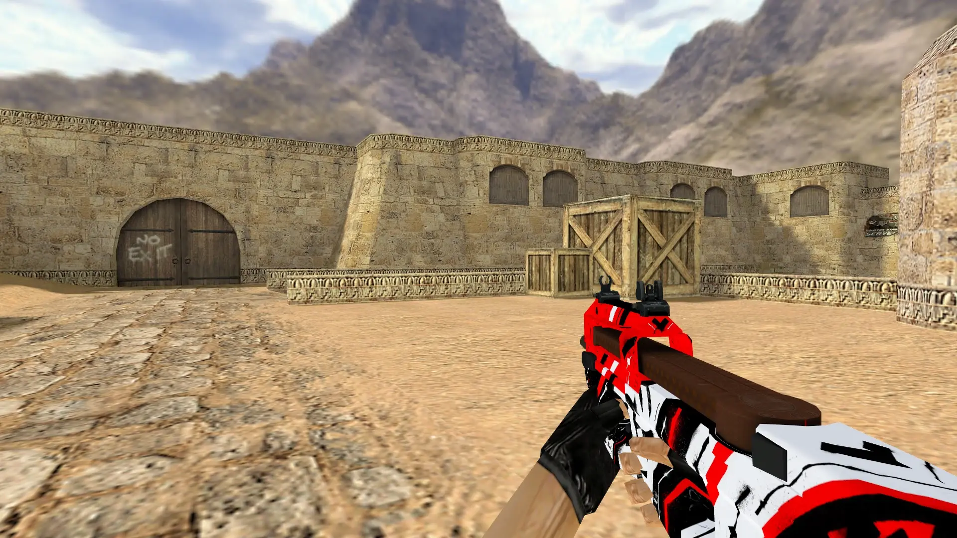 P90 Calligraphy — de_dust2 (first person)