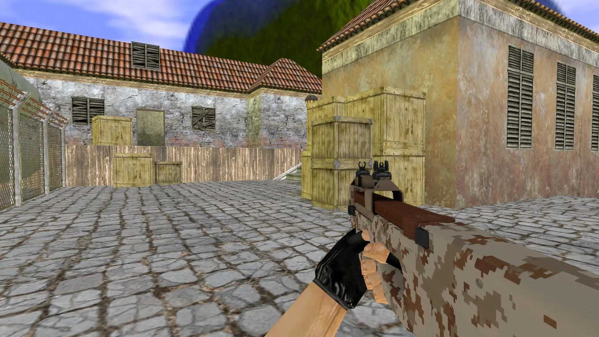 P90 | Desert DDPAT — de_inferno (first person)