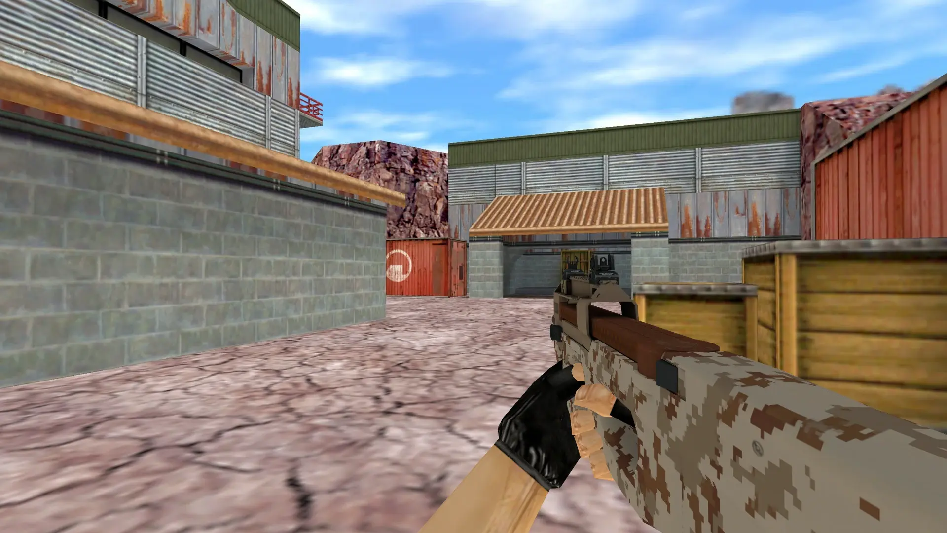 P90 | Desert DDPAT — de_nuke (first person)