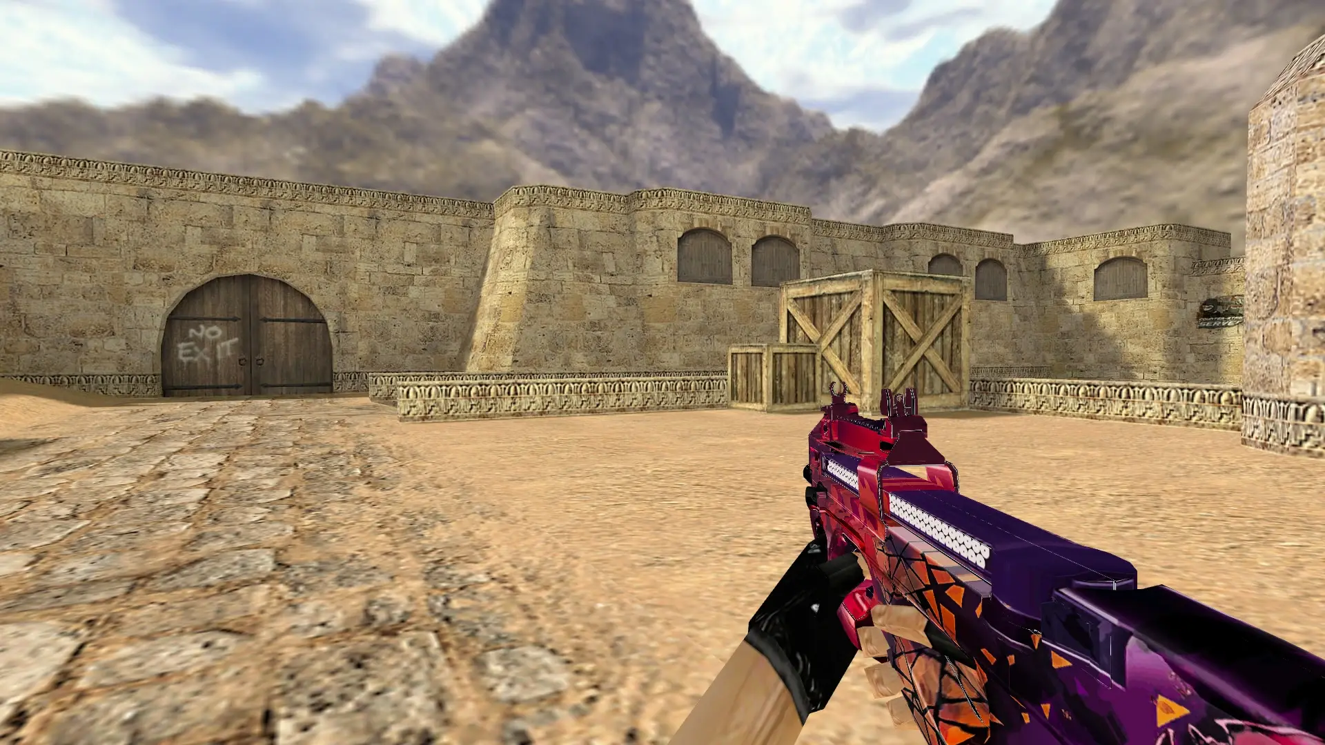 P90 Eternal Rebirth Patina — de_dust2 (first person)