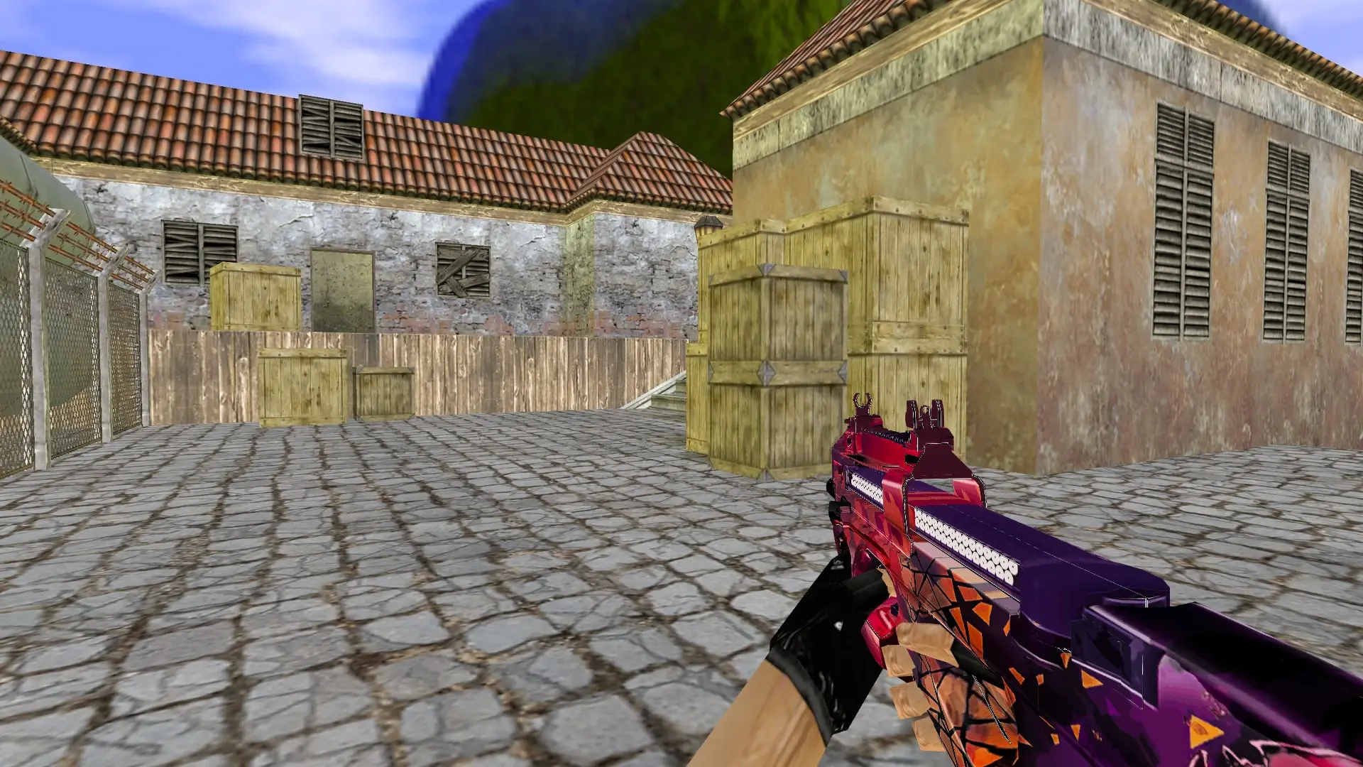 P90 Eternal Rebirth Patina — de_inferno (first person)
