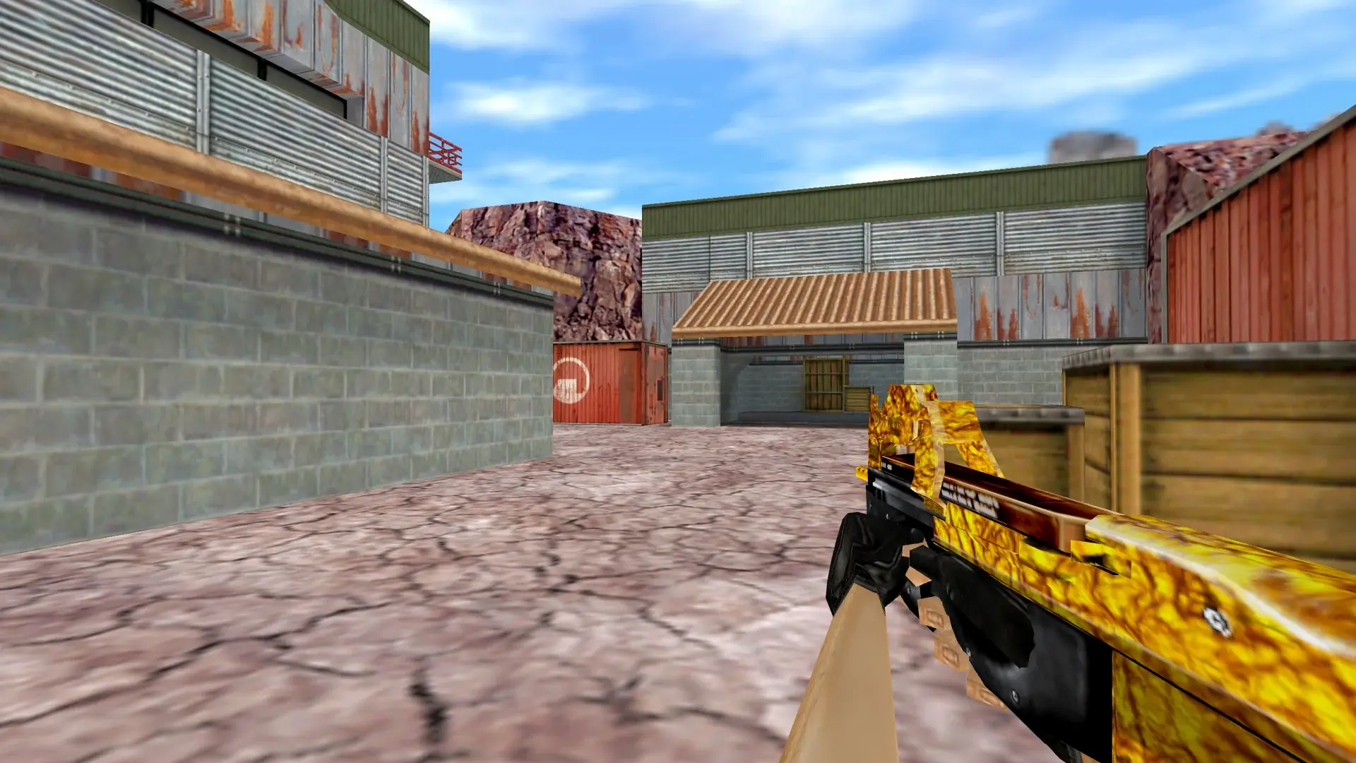 Default P90 Golden — de_nuke (first person)