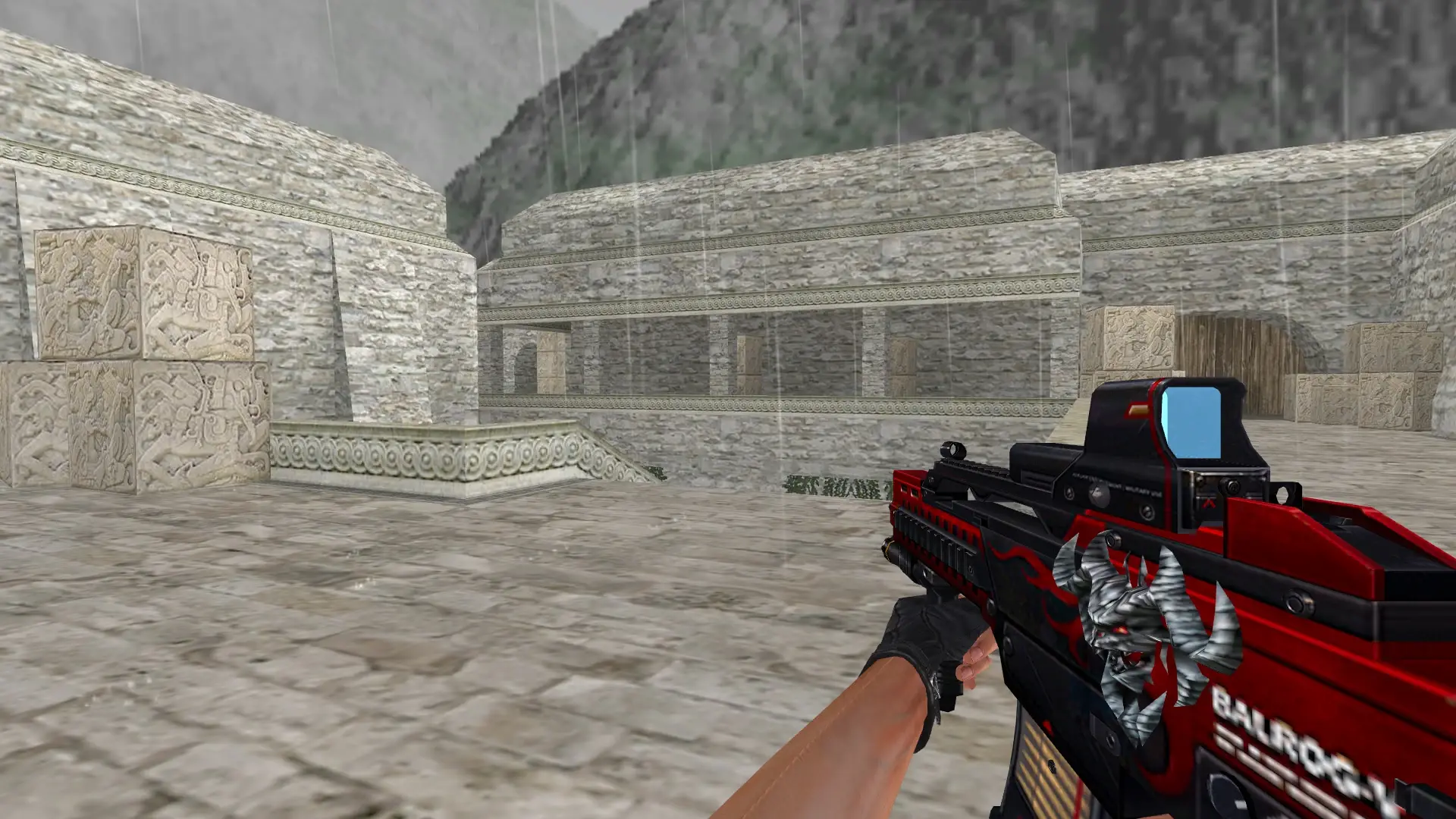 P90 Future Dragon — de_aztec (first person)