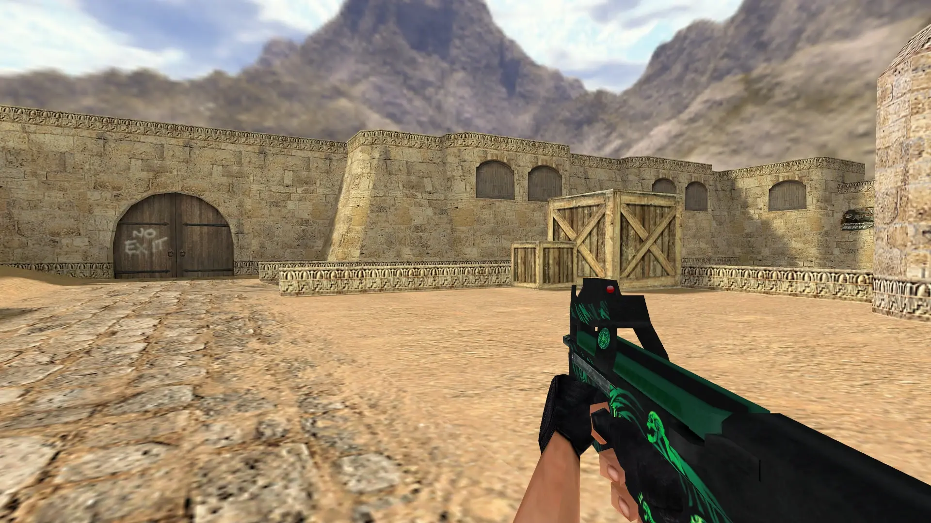 Default P90 Grim — de_dust2 (first person)
