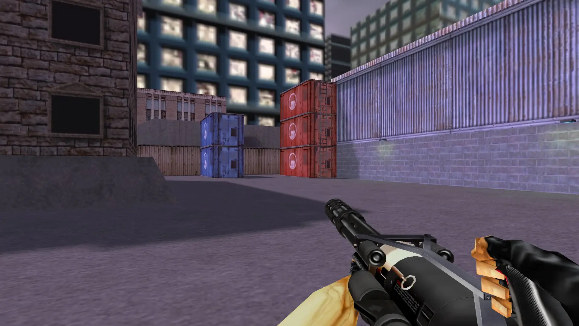 Minigun — cs_assault (first person)