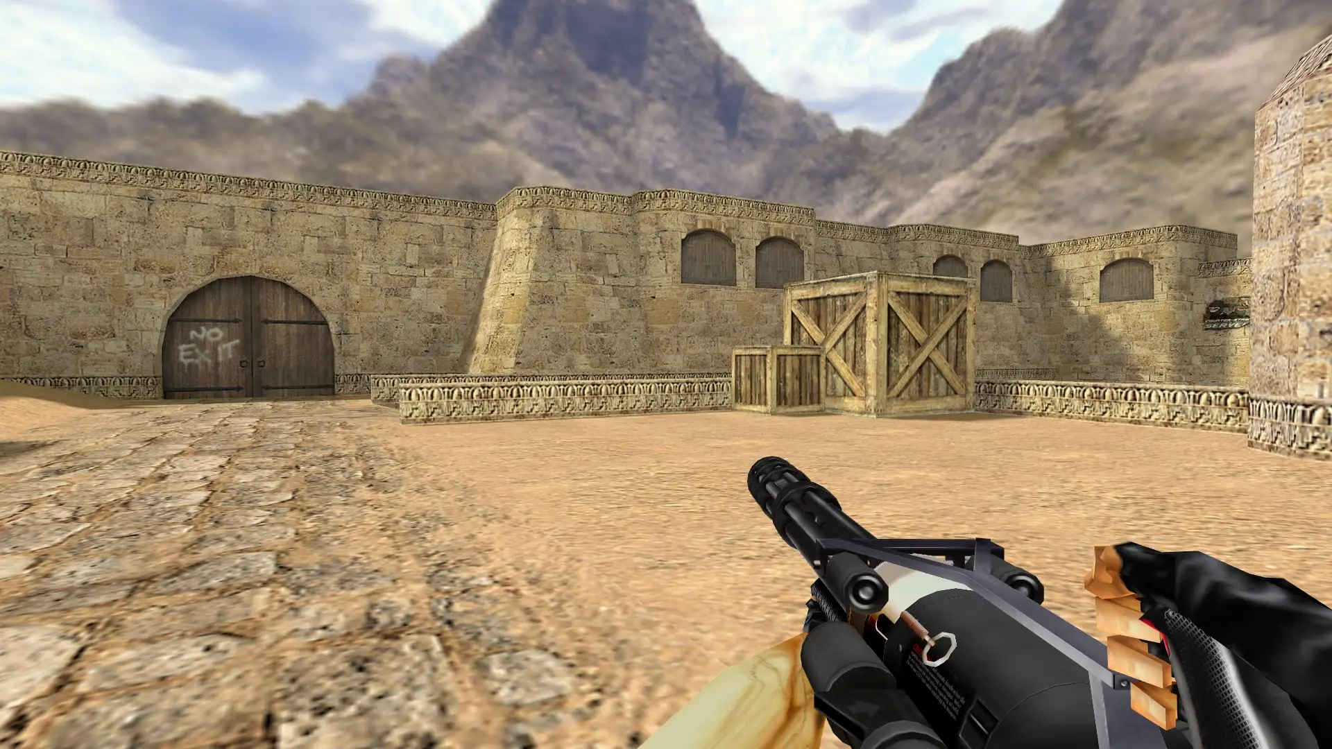 Minigun — de_dust2 (first person)
