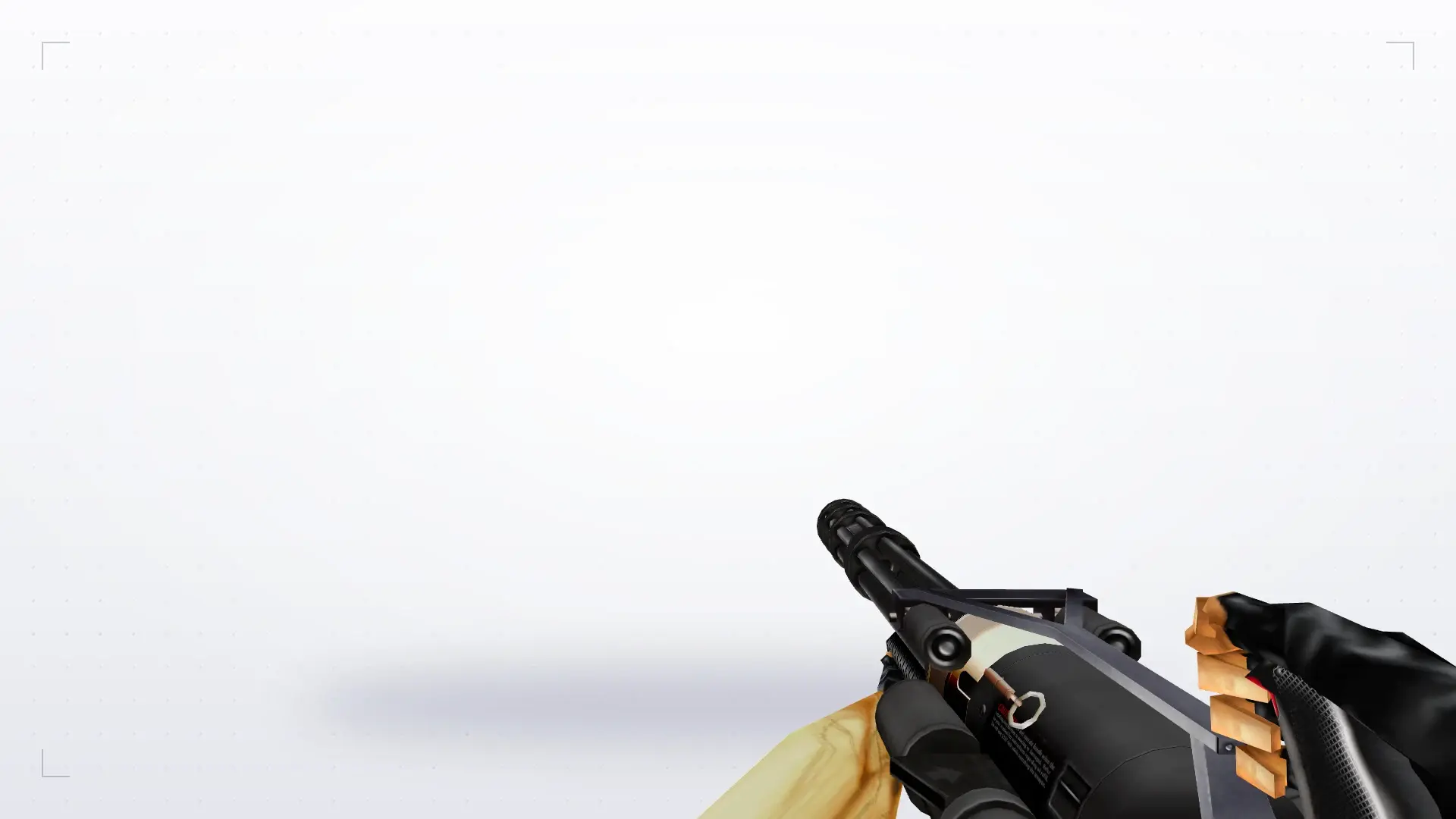 Minigun — first person