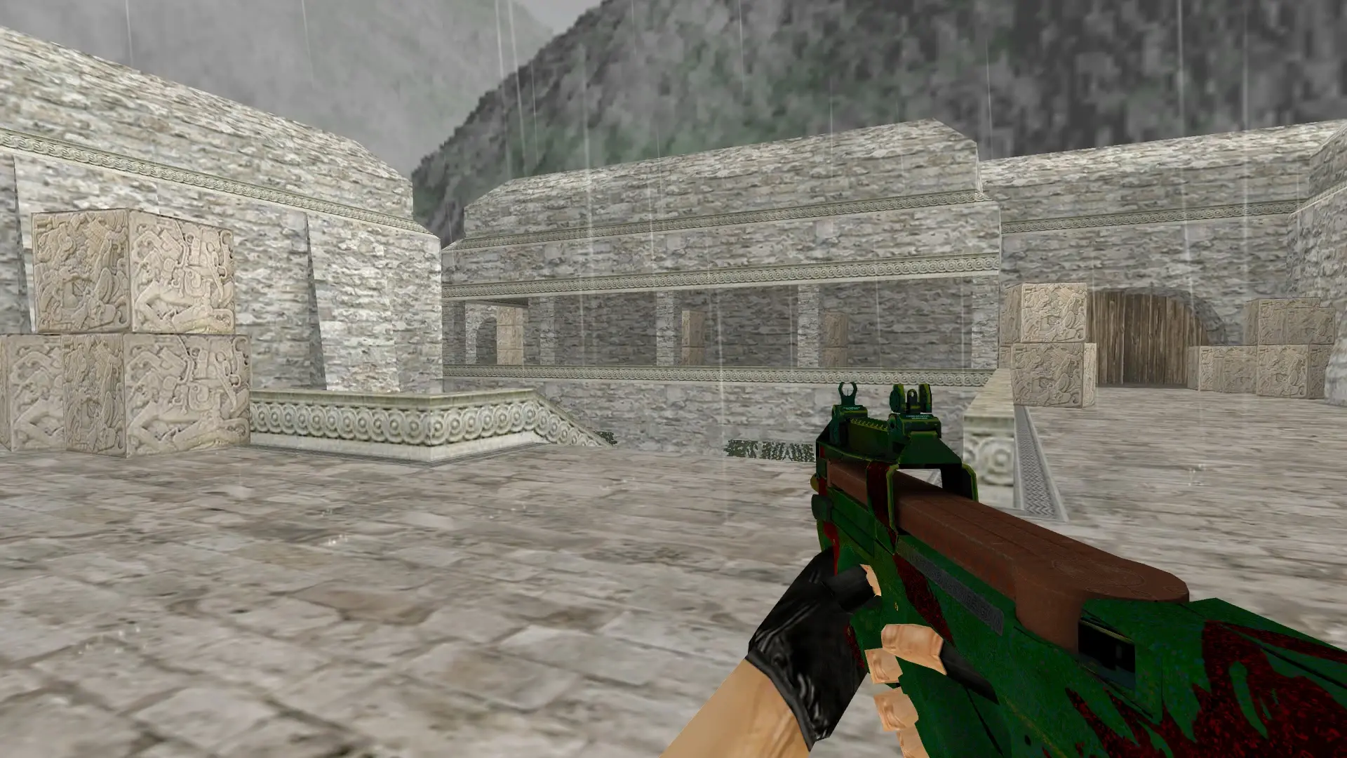 P90 Green Goblin — de_aztec (first person)