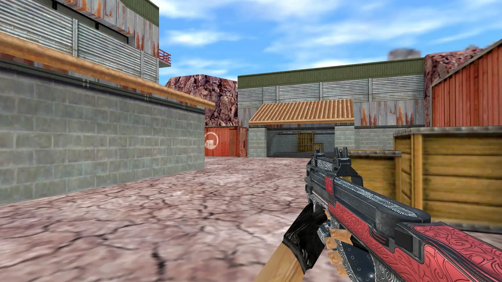 P90 Bark Beetle Red — de_nuke (first person)