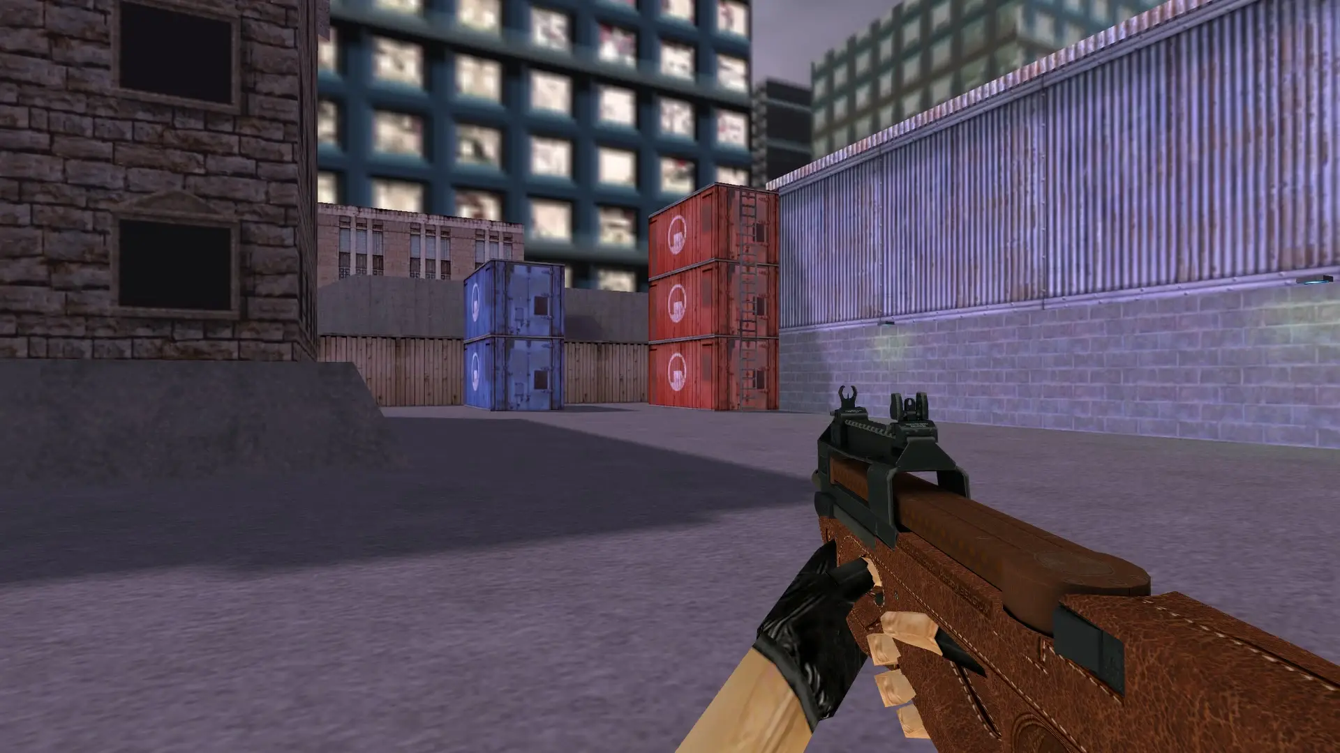 P90 Leather — cs_assault (first person)