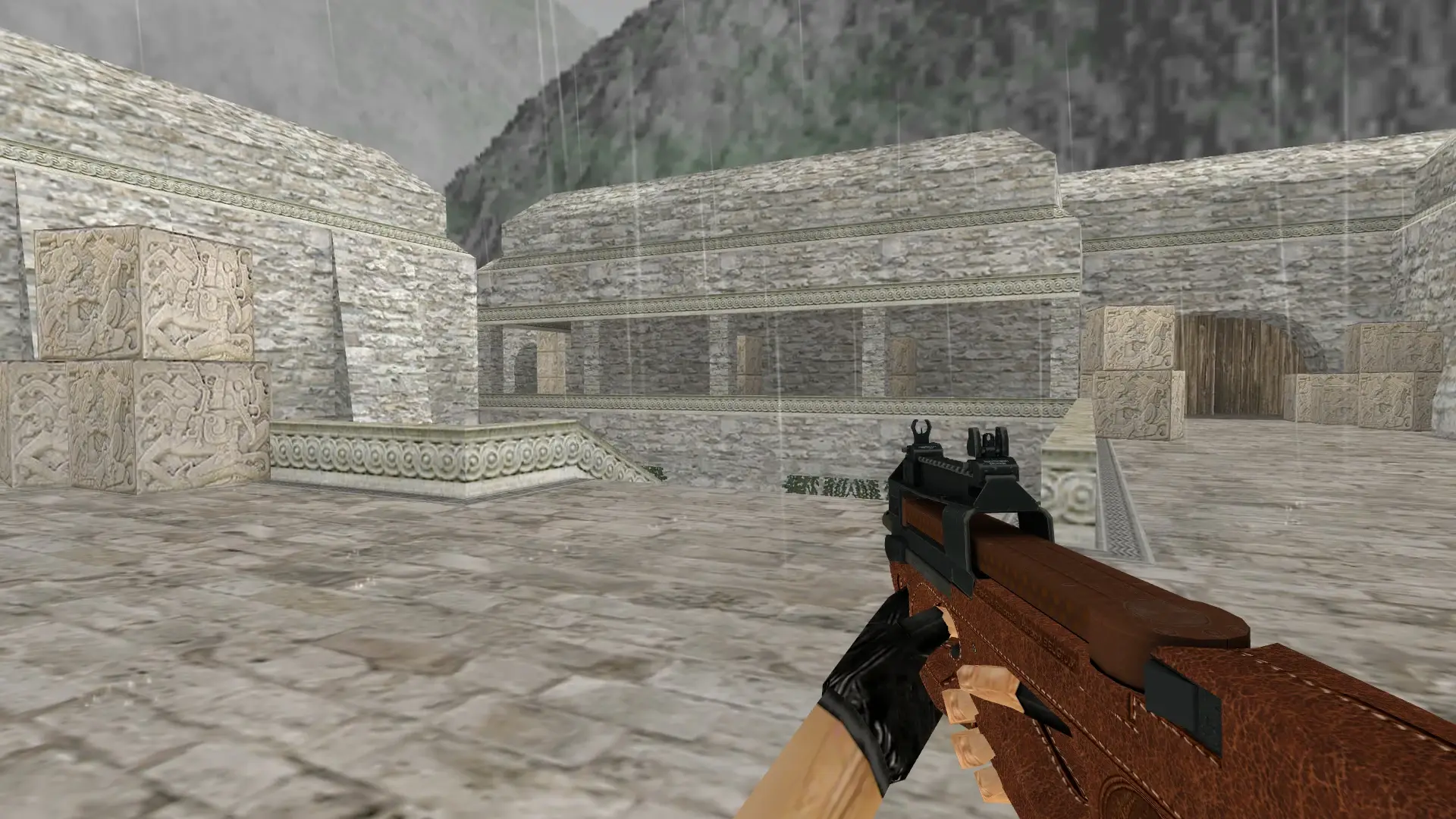 P90 Leather — de_aztec (first person)
