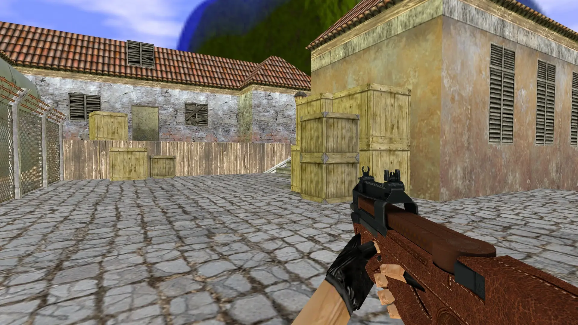 P90 Leather — de_inferno (first person)