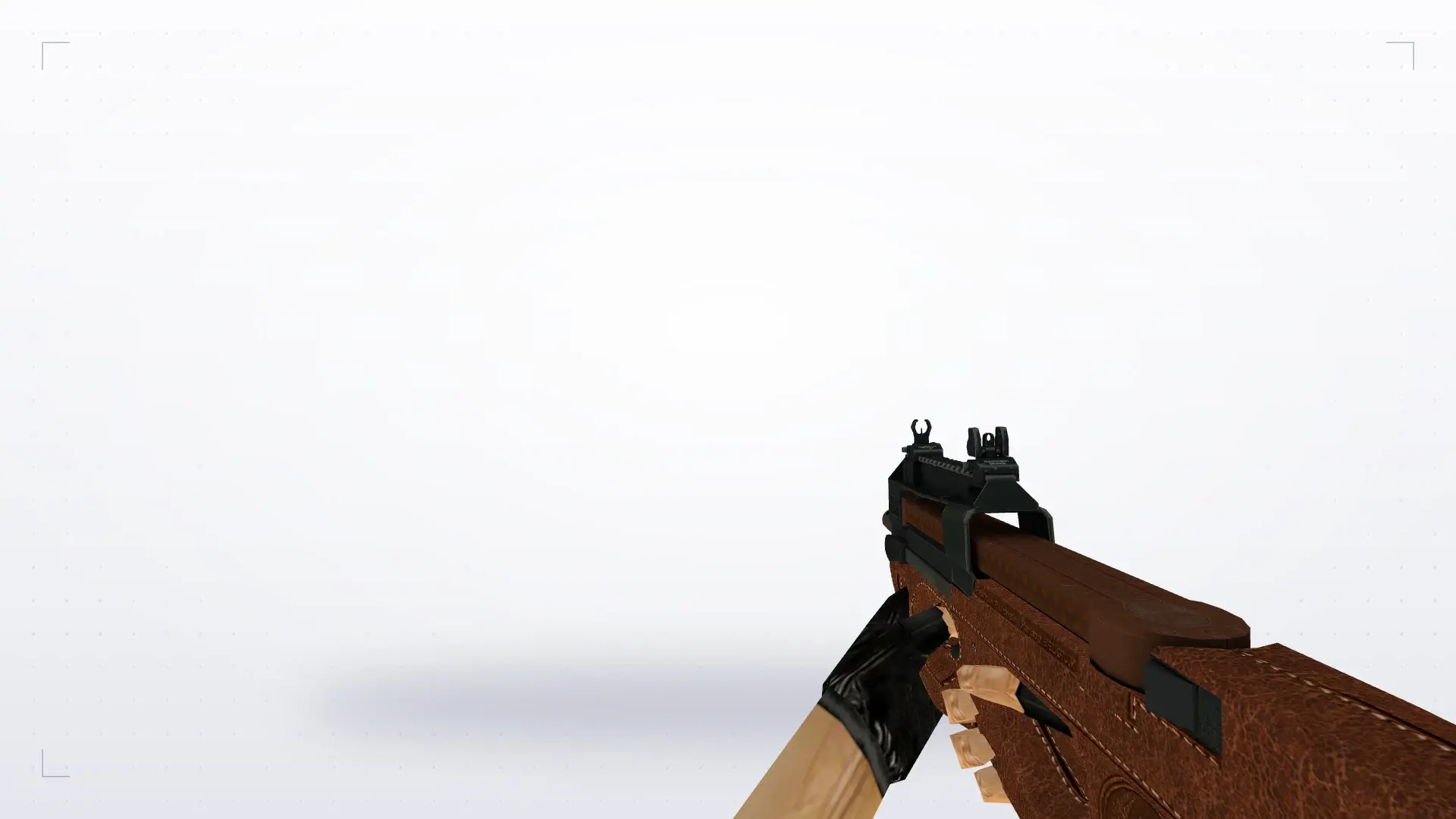 P90 Leather — first person
