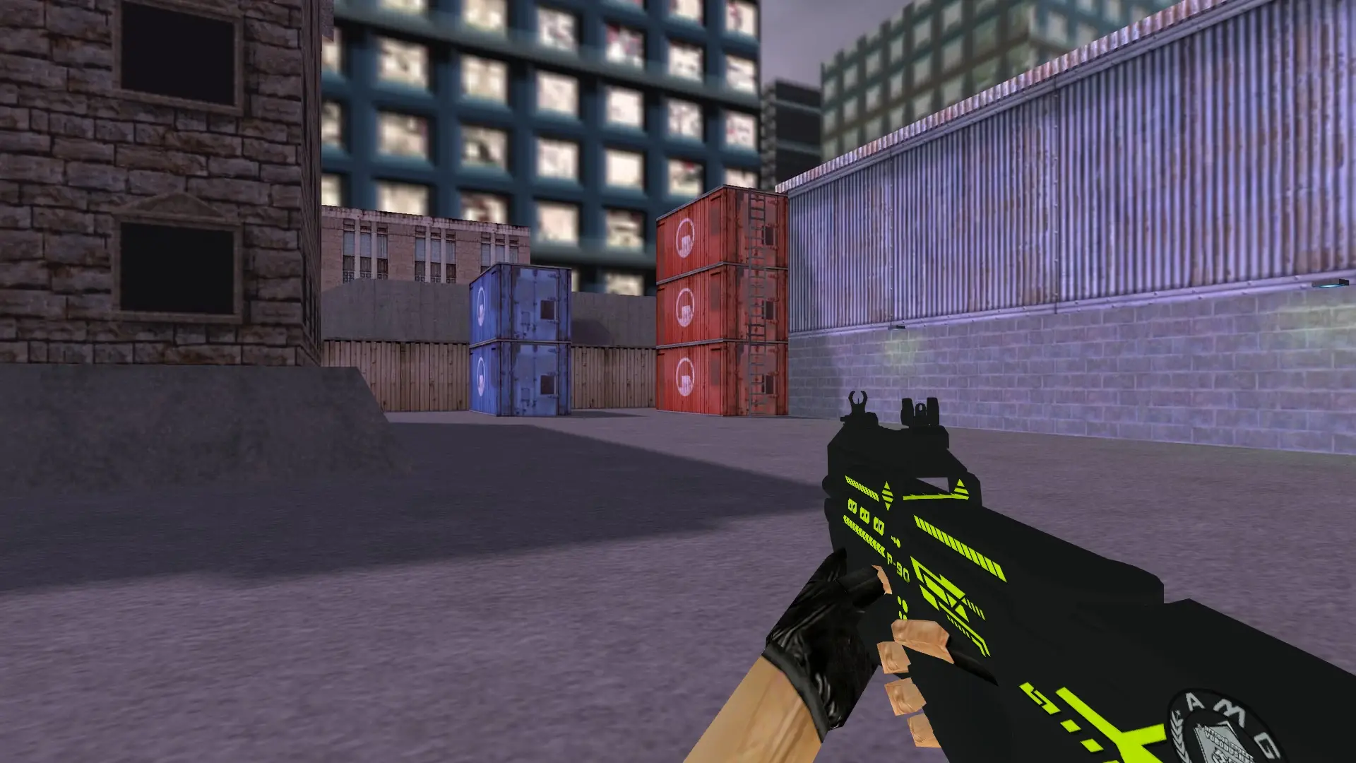 P90 Machine — cs_assault (first person)