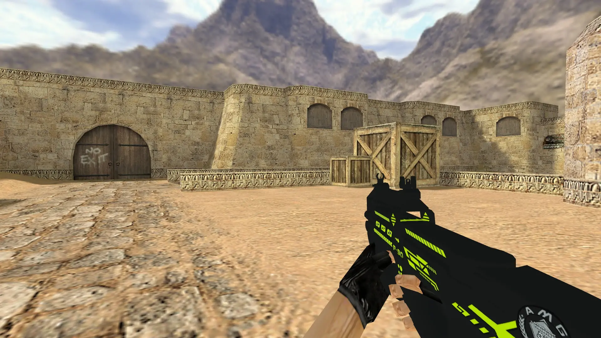 P90 Machine — de_dust2 (first person)