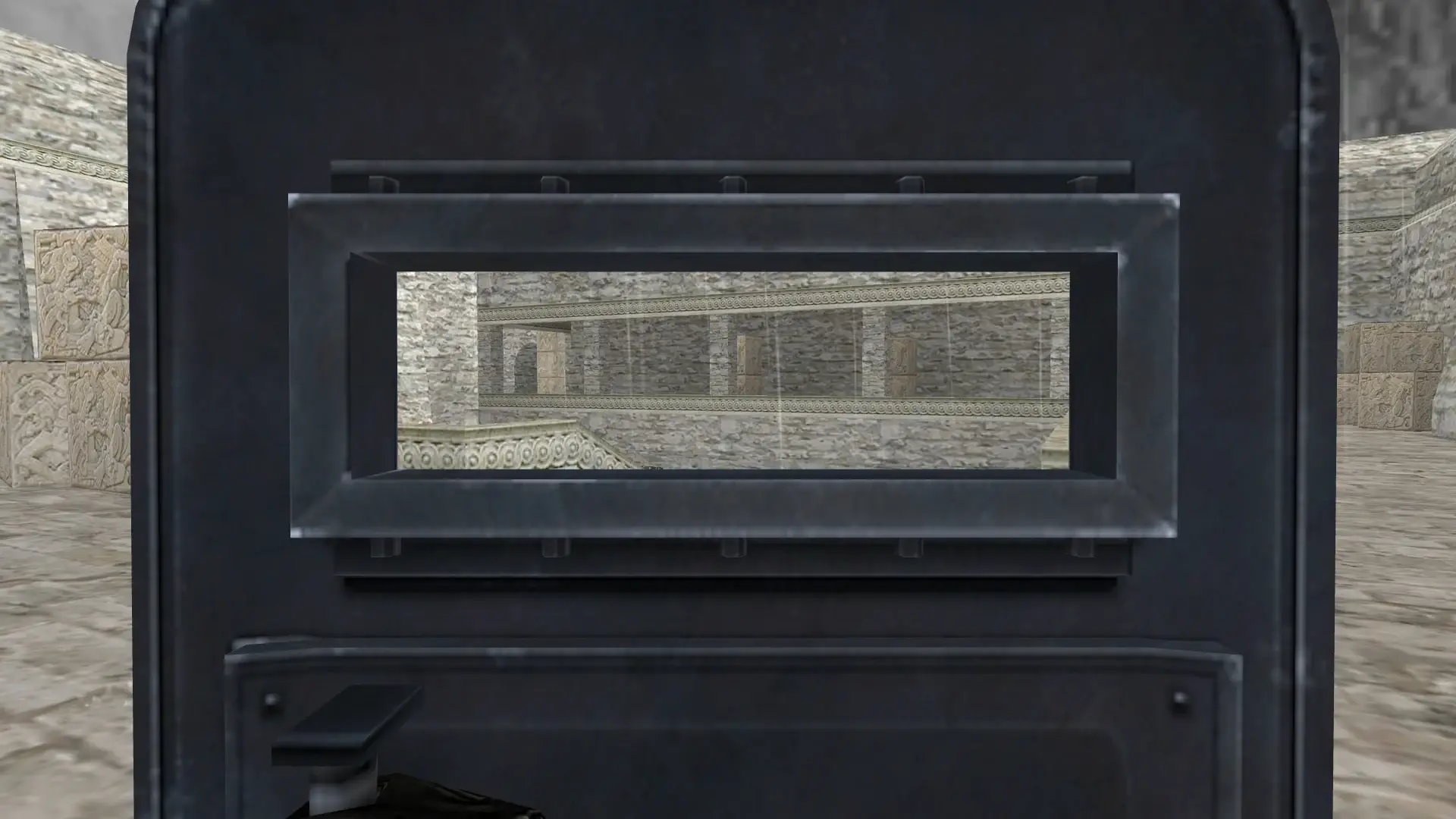 Shield Knife from the January 2003 Beta — de_aztec (first person)