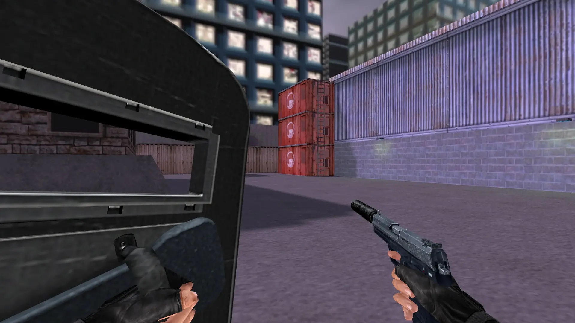 Silenced USP for the Shield — cs_assault (first person)