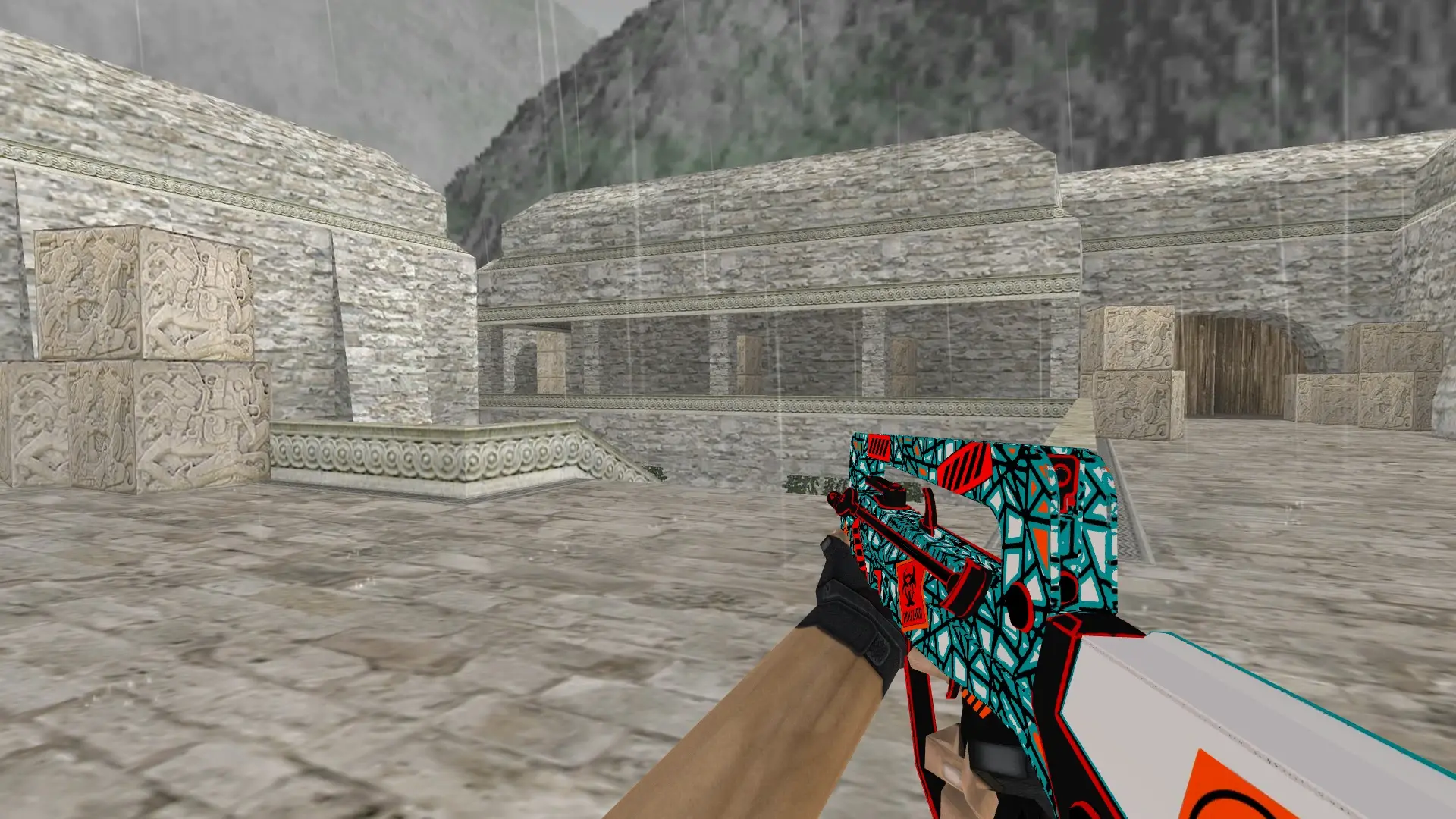 FAMAS Angry Emoji — de_aztec (first person)