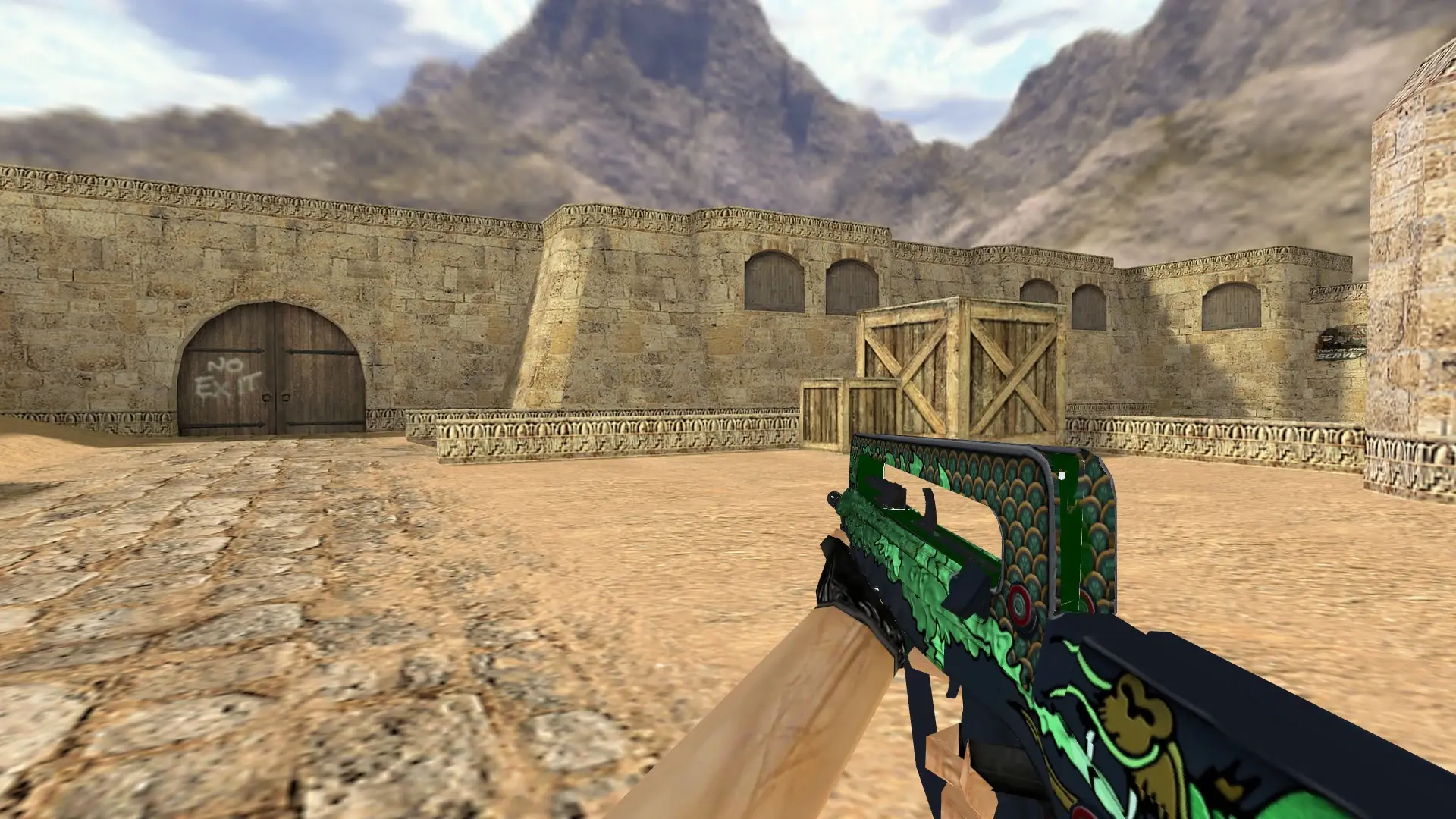 FAMAS Auspicious Power — de_dust2 (first person)