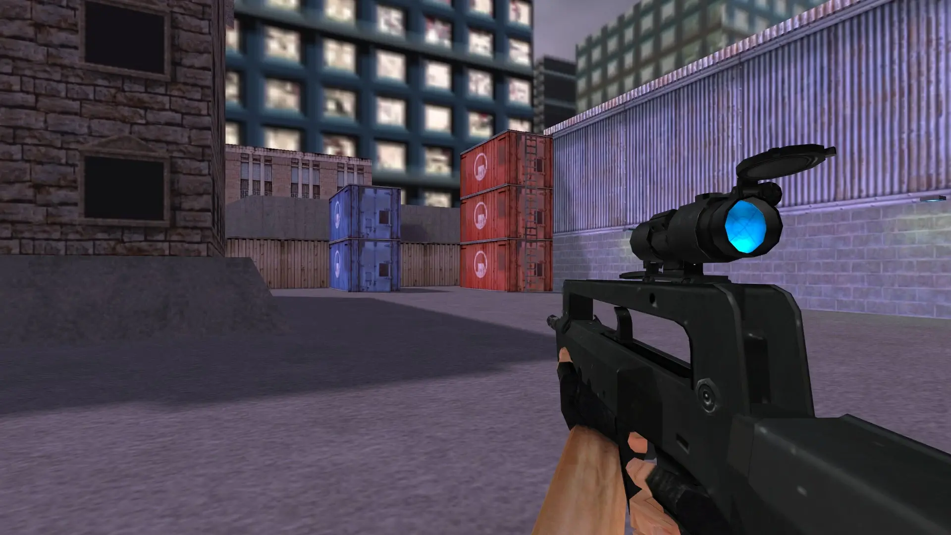 FAMAS Blue Scope — cs_assault (first person)