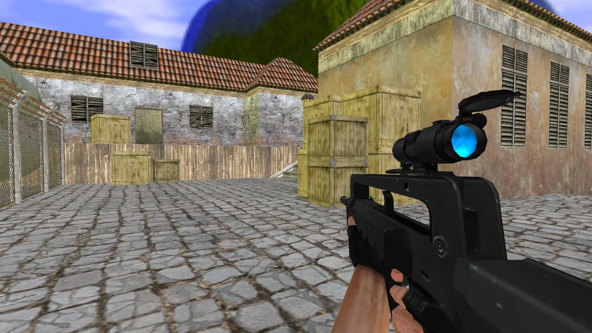FAMAS Blue Scope — de_inferno (first person)