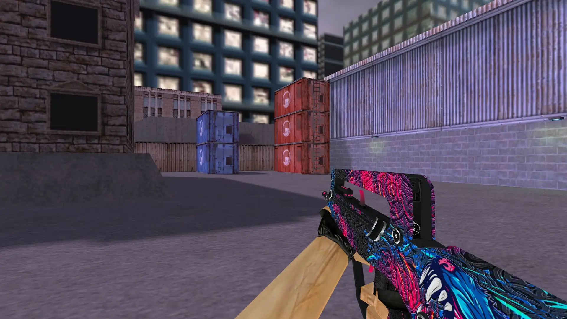 FAMAS Blue Wolf Elite — cs_assault (first person)