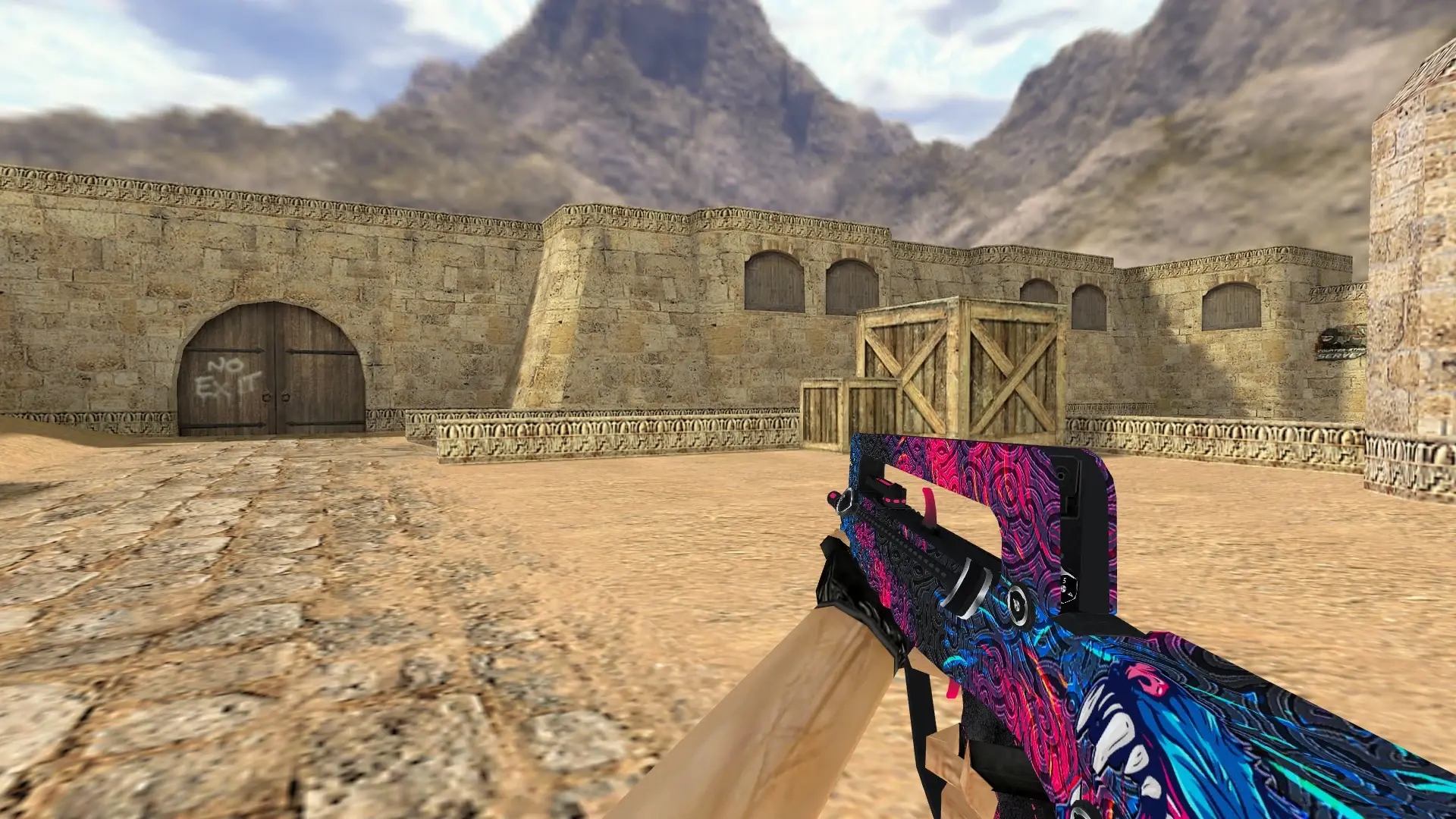 FAMAS Blue Wolf Elite — de_dust2 (first person)