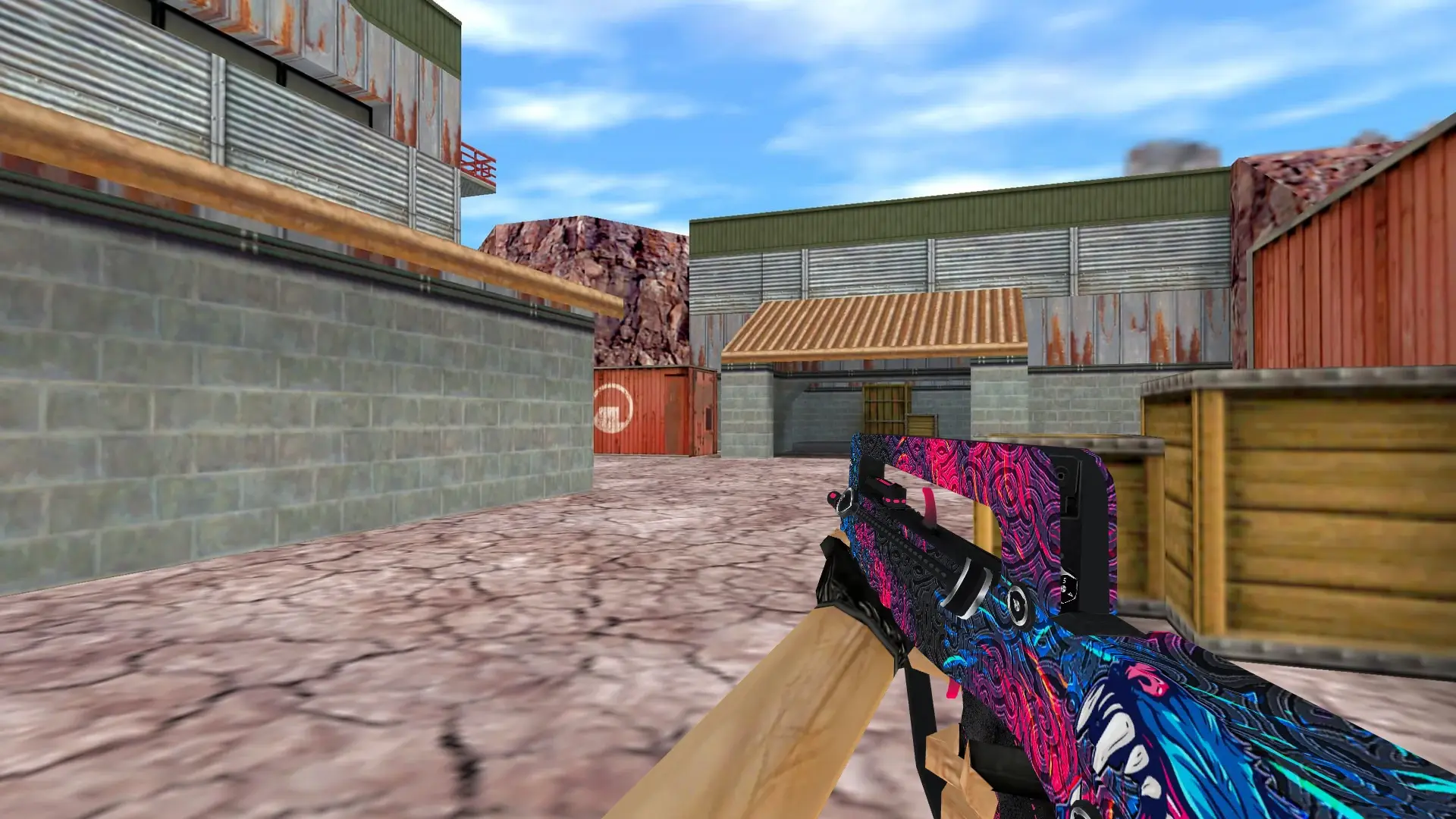 FAMAS Blue Wolf Elite — de_nuke (first person)
