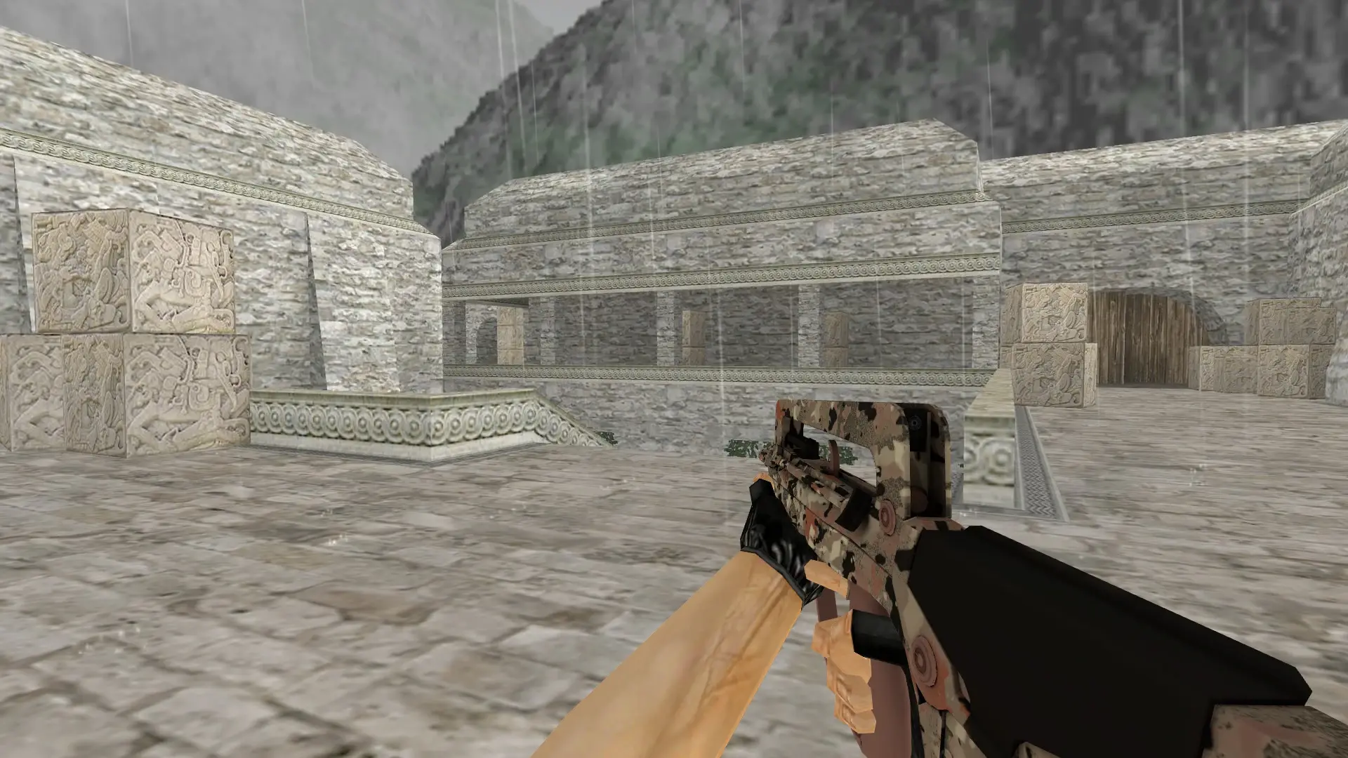 FAMAS CaliCamo — de_aztec (first person)