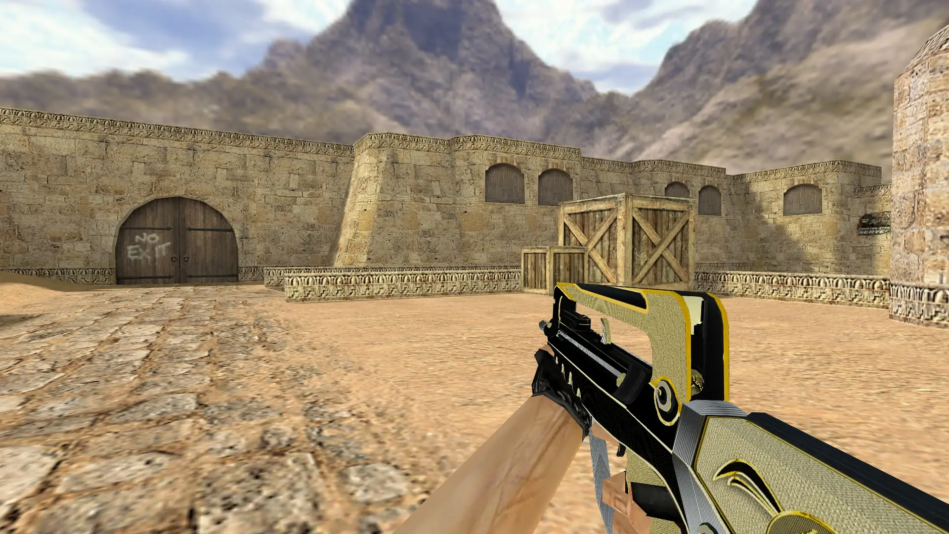 FAMAS Gold Legend — de_dust2 (first person)