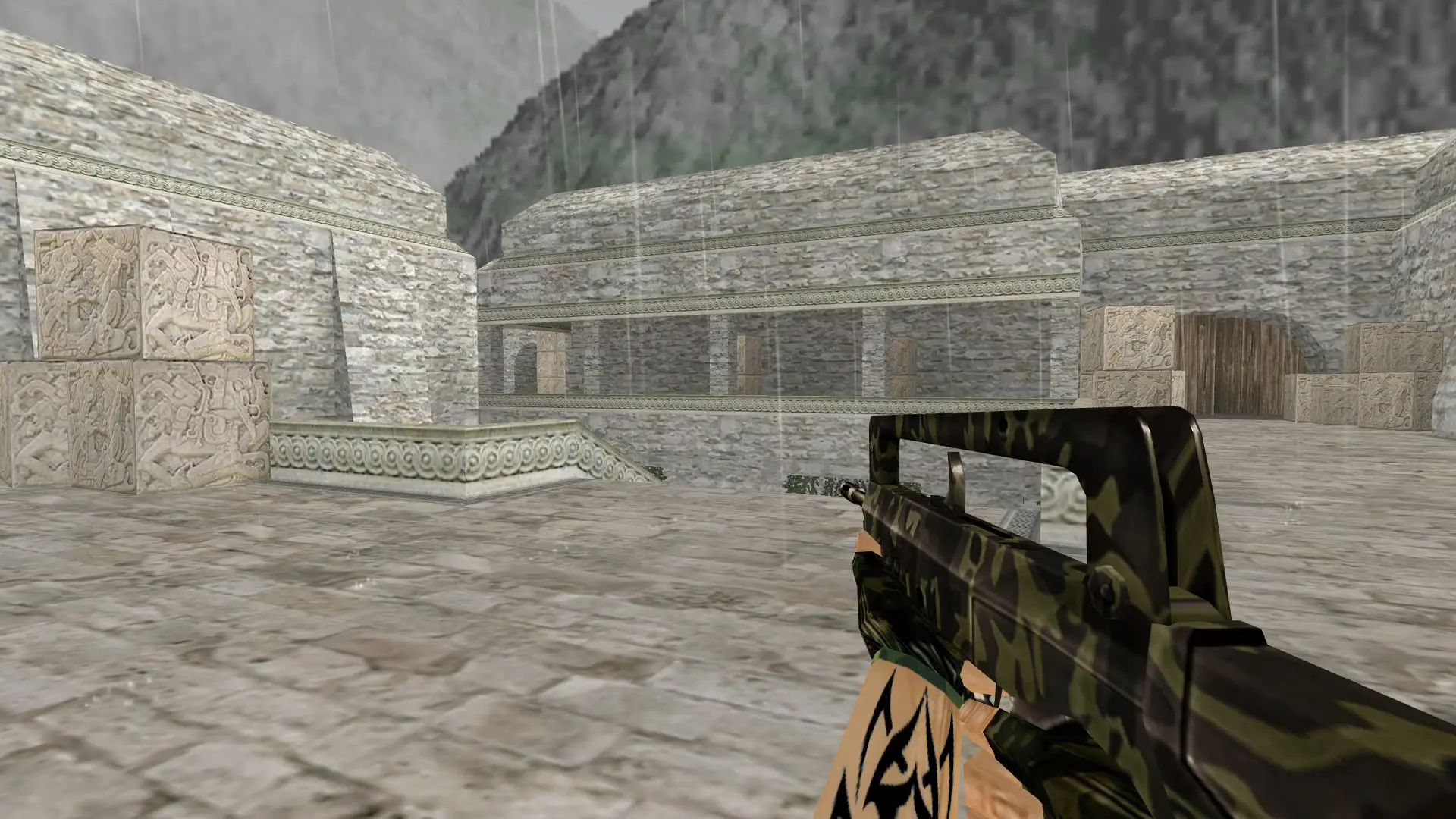 FAMAS Camouflage — de_aztec (first person)