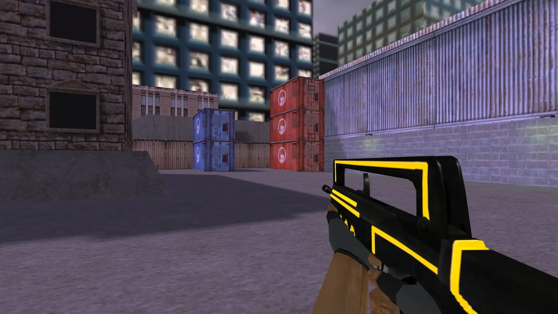FAMAS Gold Neon — cs_assault (first person)