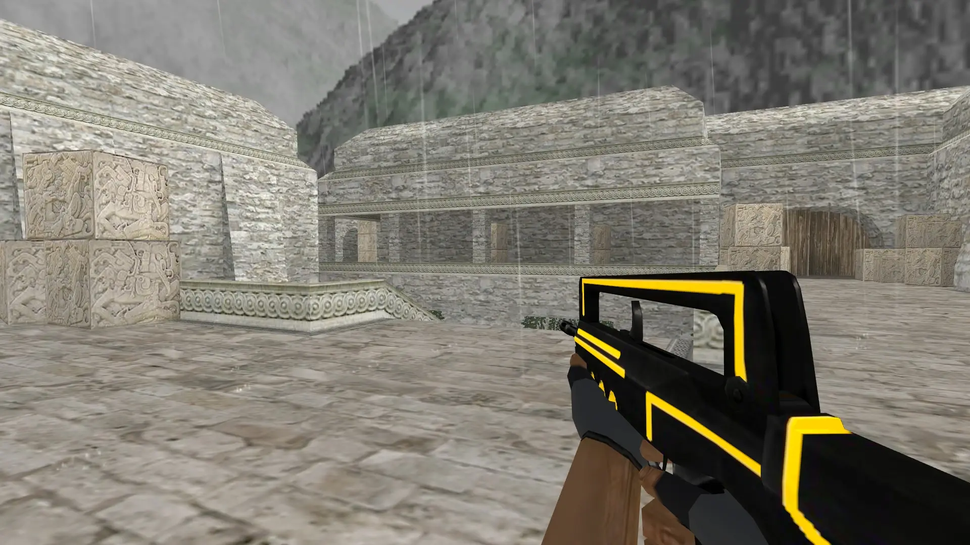 FAMAS Gold Neon — de_aztec (first person)