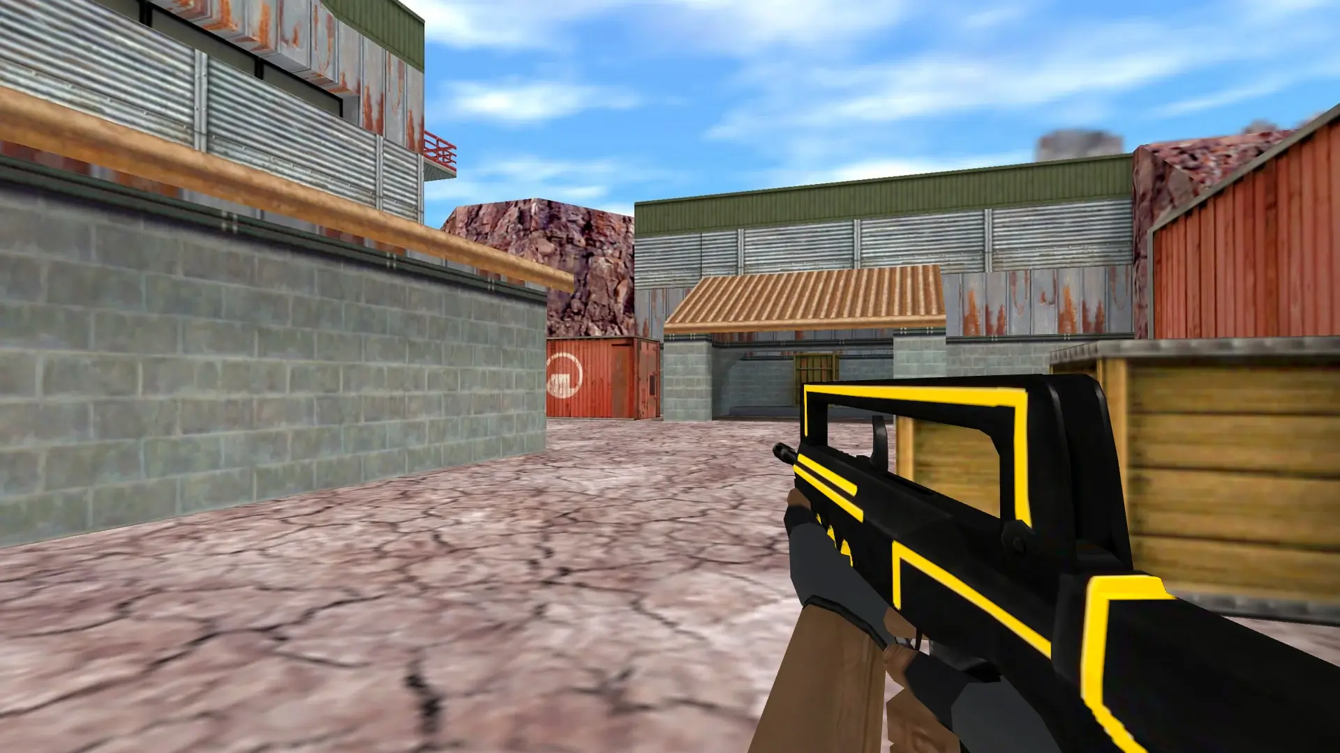 FAMAS Gold Neon — de_nuke (first person)