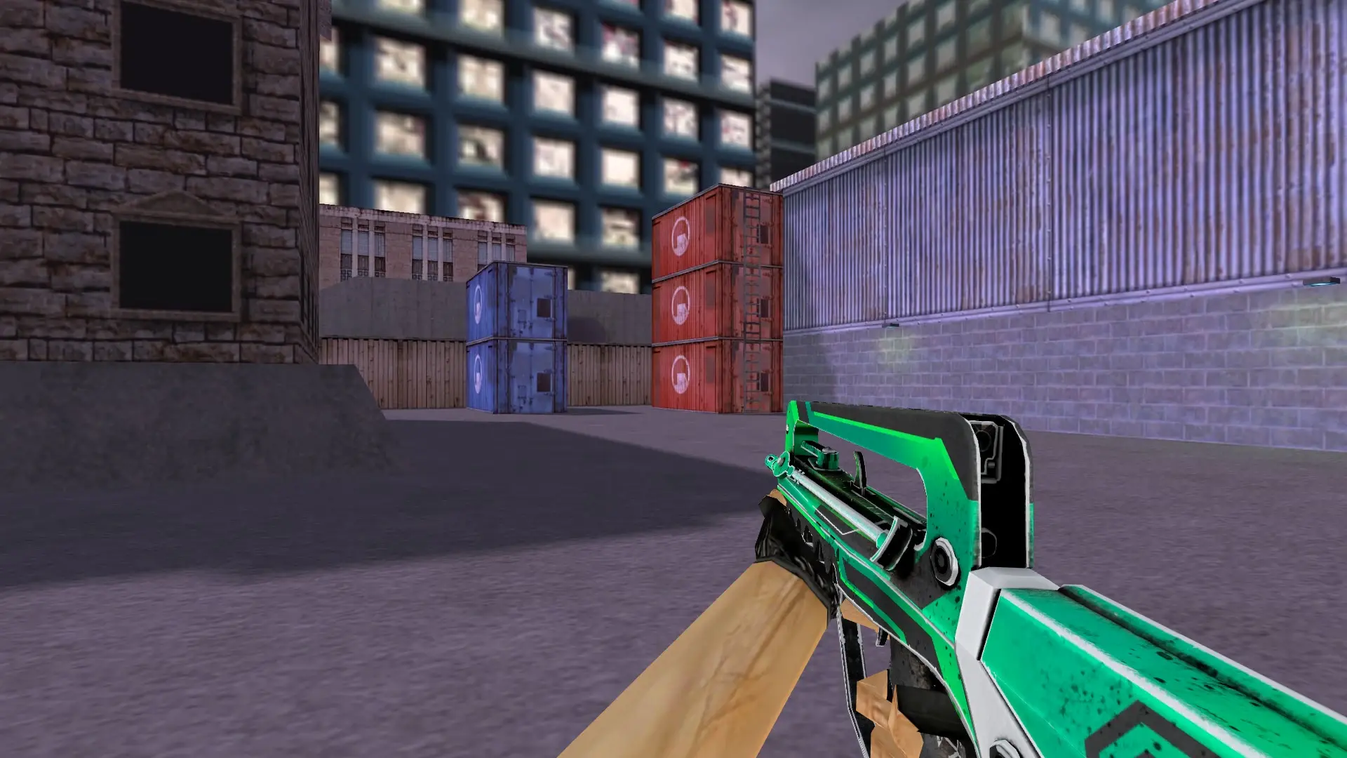 FAMAS Cyber Green — cs_assault (first person)
