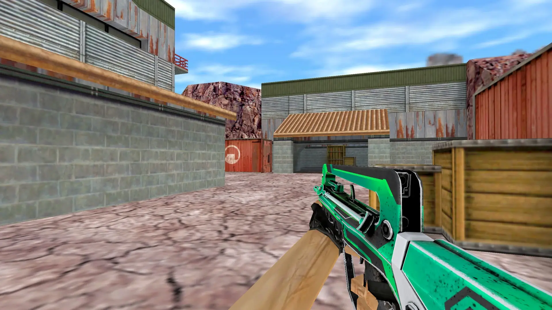 FAMAS Cyber Green — de_nuke (first person)