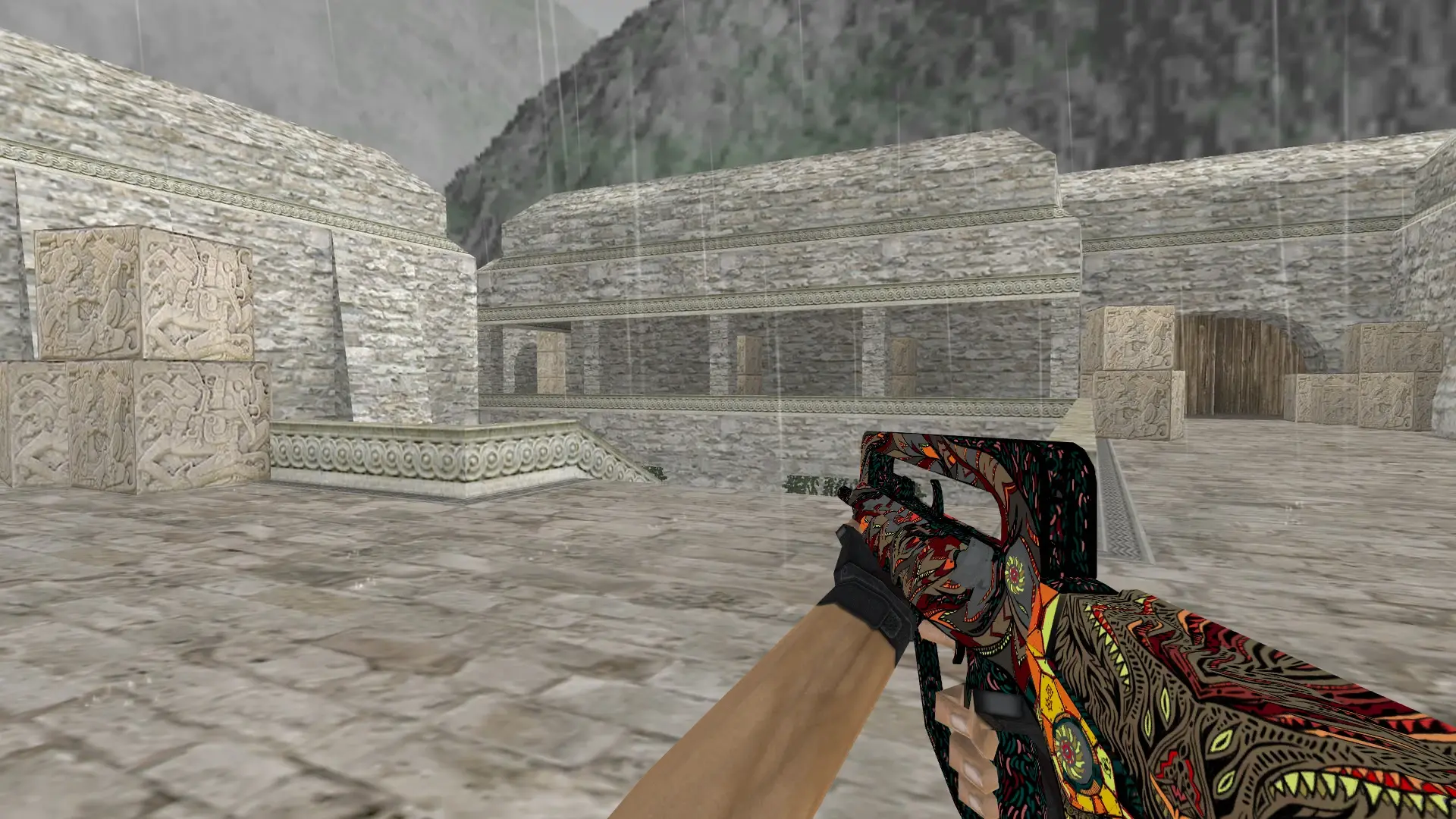 FAMAS Eye of Athena — de_aztec (first person)